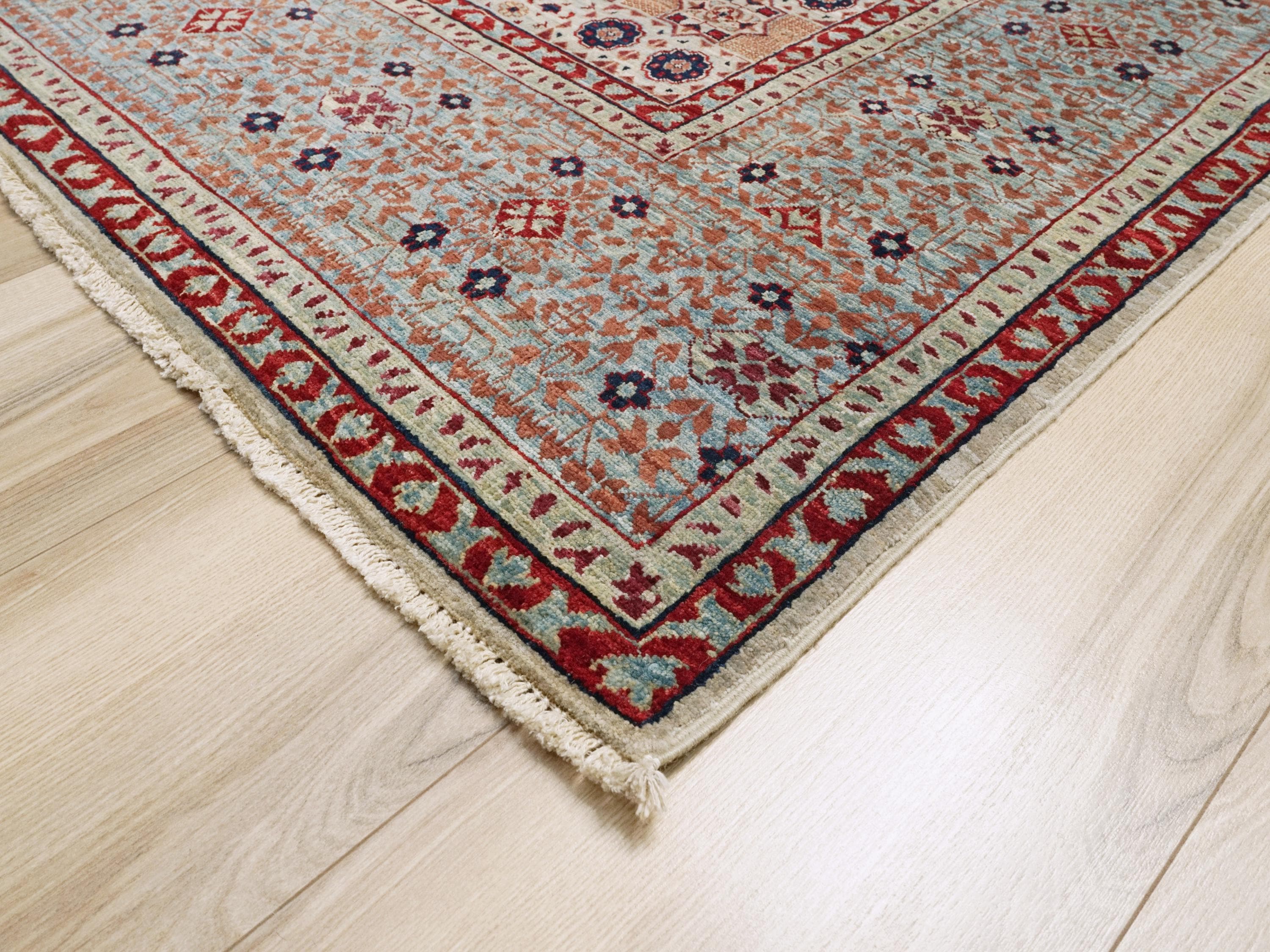 6x9 Ft Red Mamluk Rug - Hand Knotted Oriental Rug