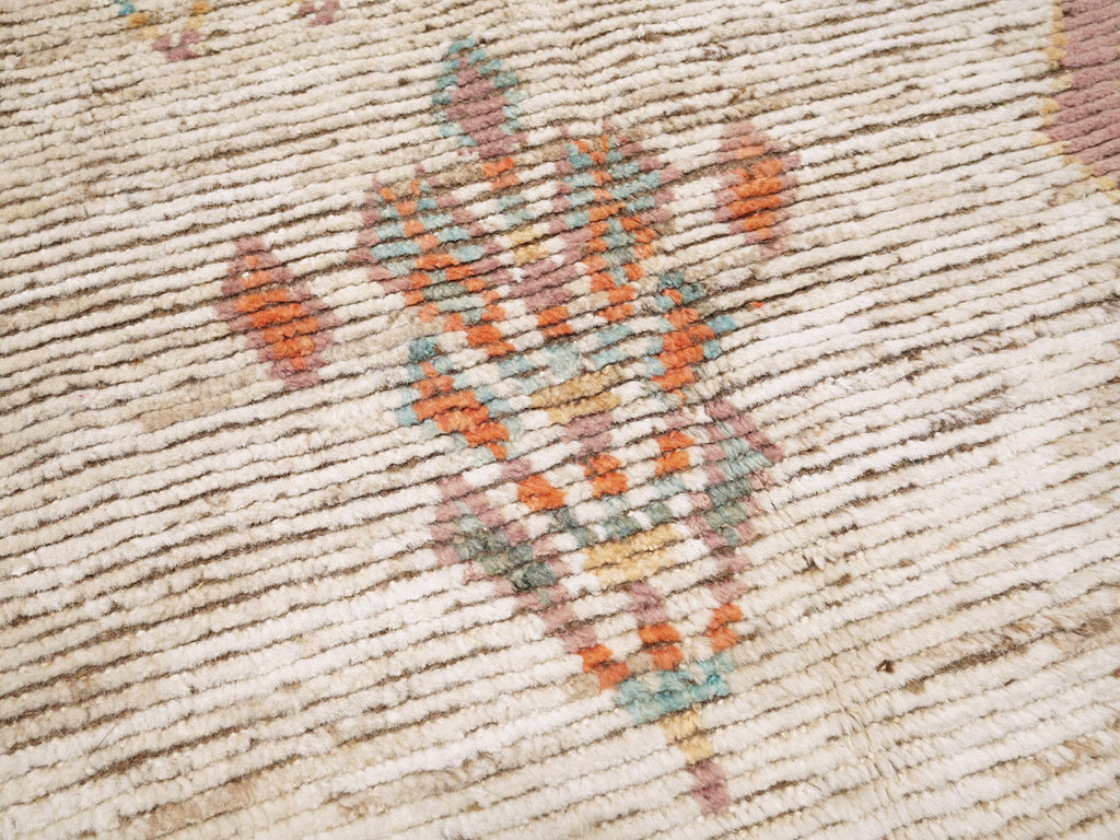 6x9 Ft Handmade Beige Moroccan Rug - Afghan Wool Rug
