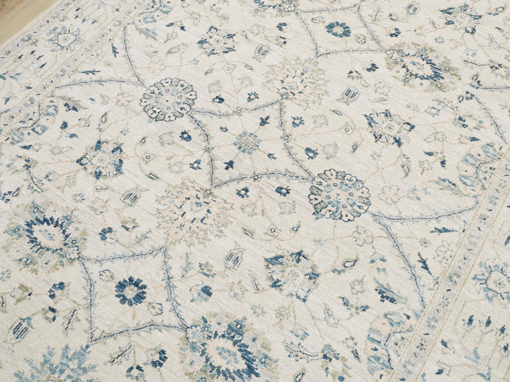 6x9 Ft White Serapi Rug - Afghan Handmade Floral Rug