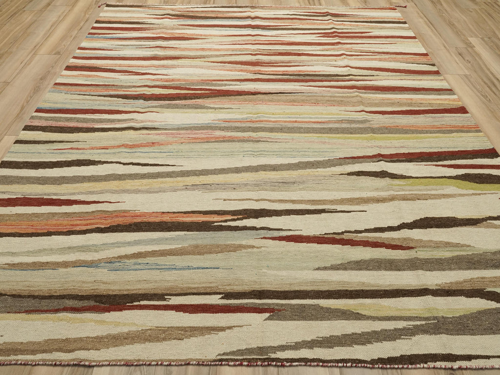 8x10 Ft Kilim Rug - Flat Weave Afghan Rug