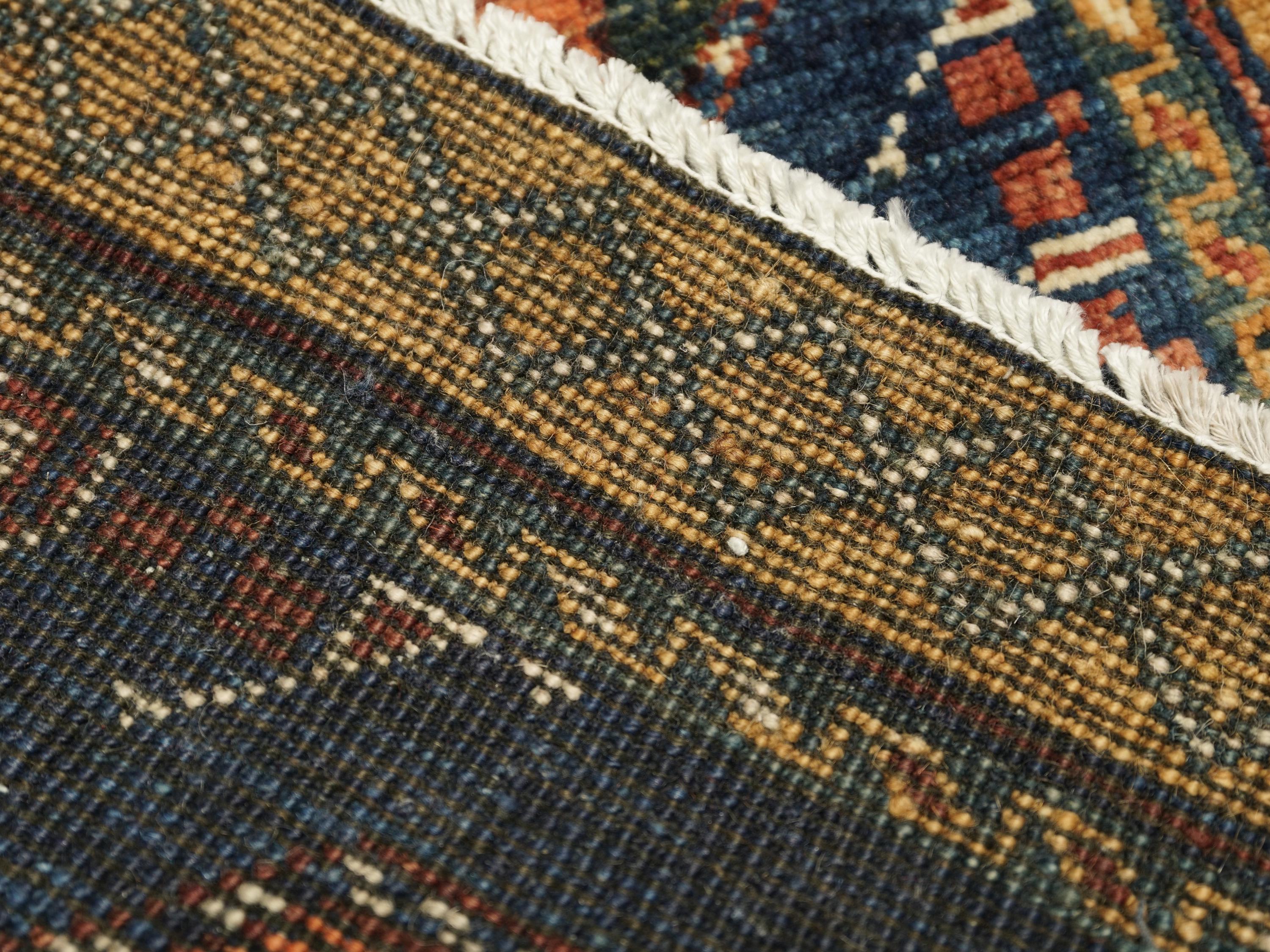 2x3 Ft Blue Ersari Rug - Afghan Tribal Area Rug