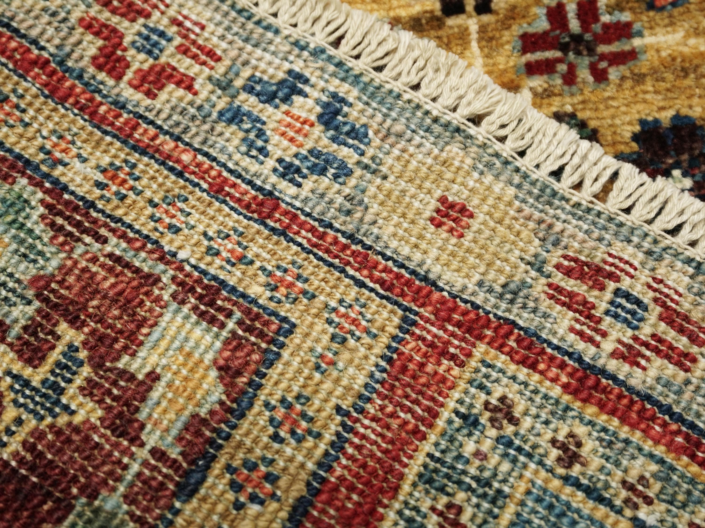 2x3 Ft Handmade Blue Heriz Rug - Afghan Oriental Rug