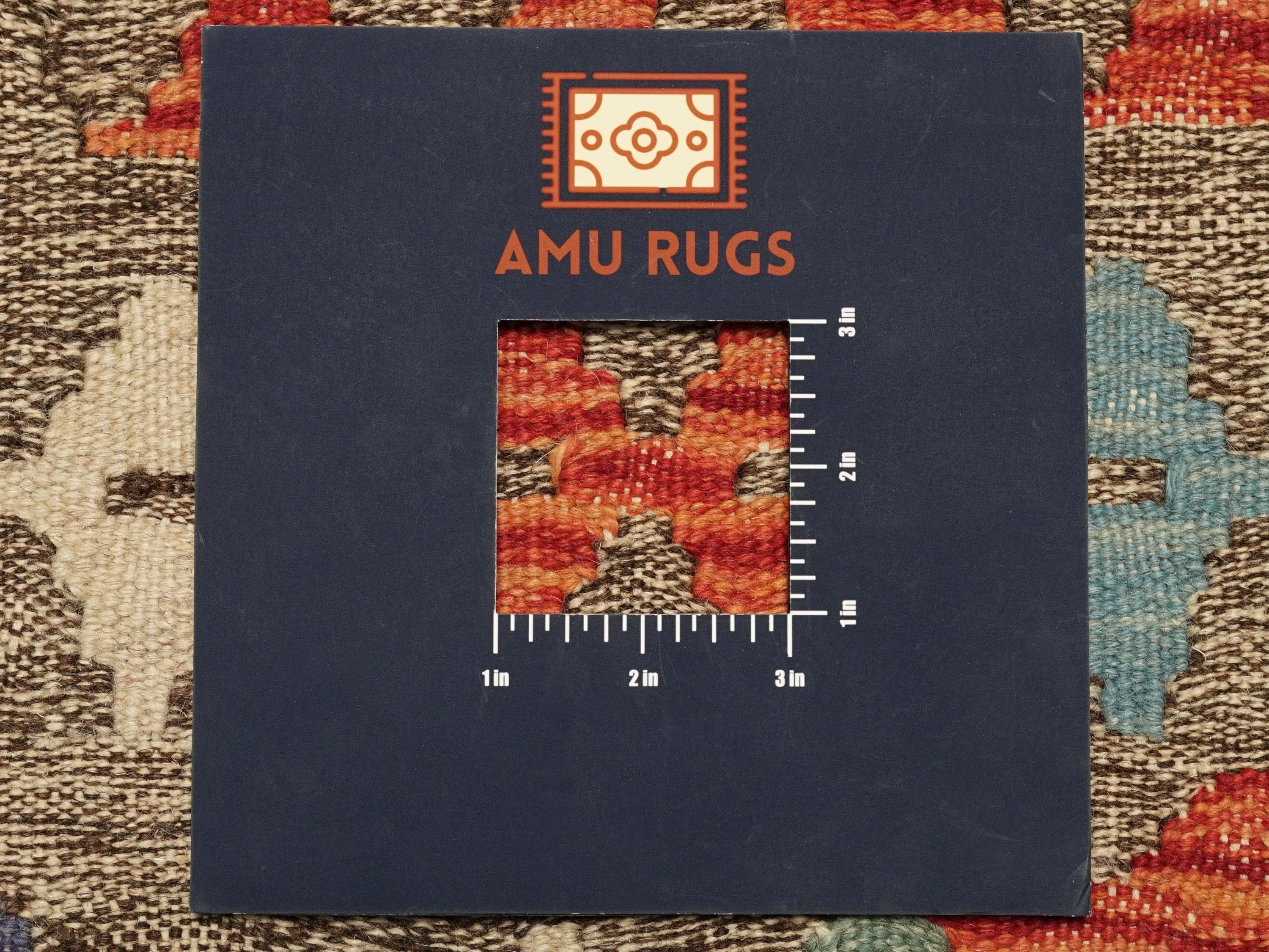 4x5 Ft Red Maimana Kilim Rug - Traditional Flat Weave Wool Rug