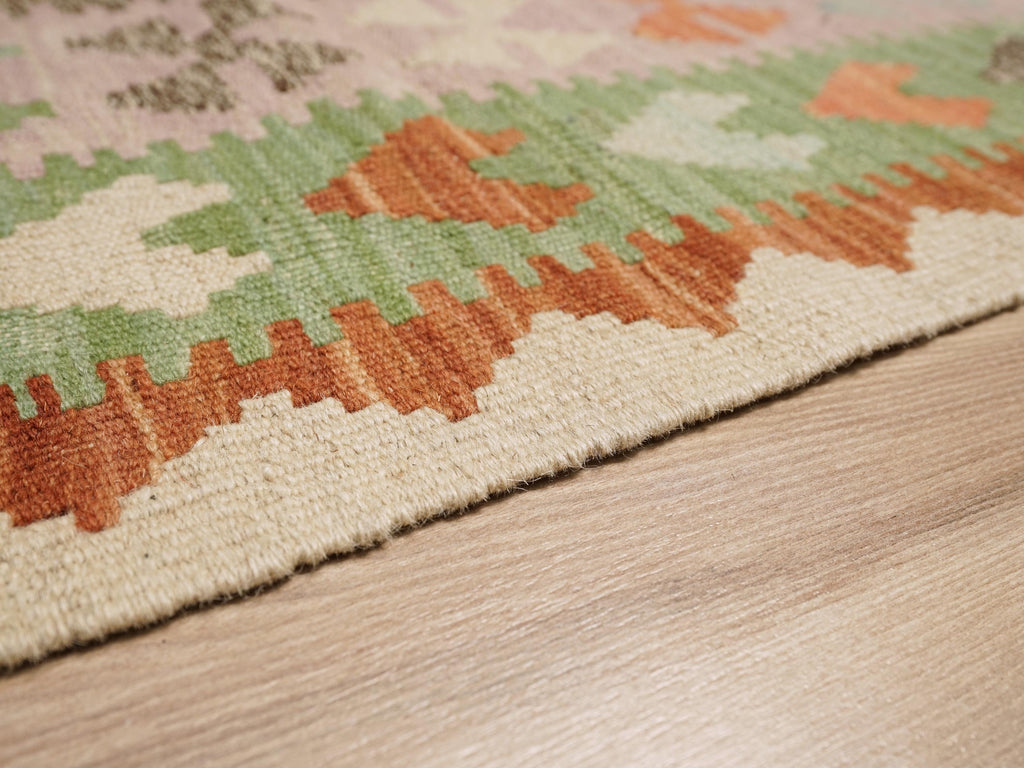 5x6 Ft Wool Kilim Rug – Flat Weave Maimana Design