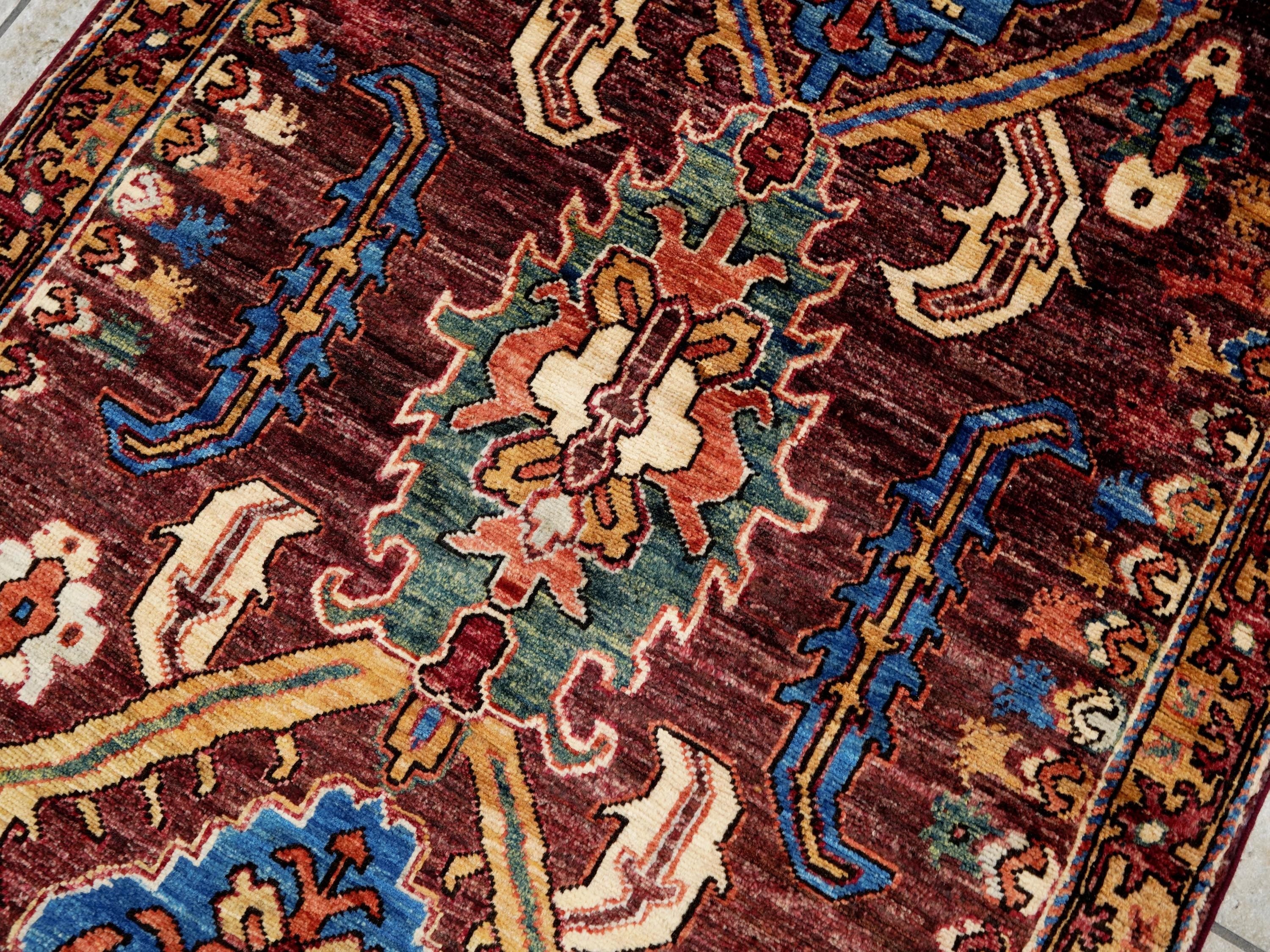 3x5 Ft Brown Bidjar Rug - Handmade Afghan Wool Rug
