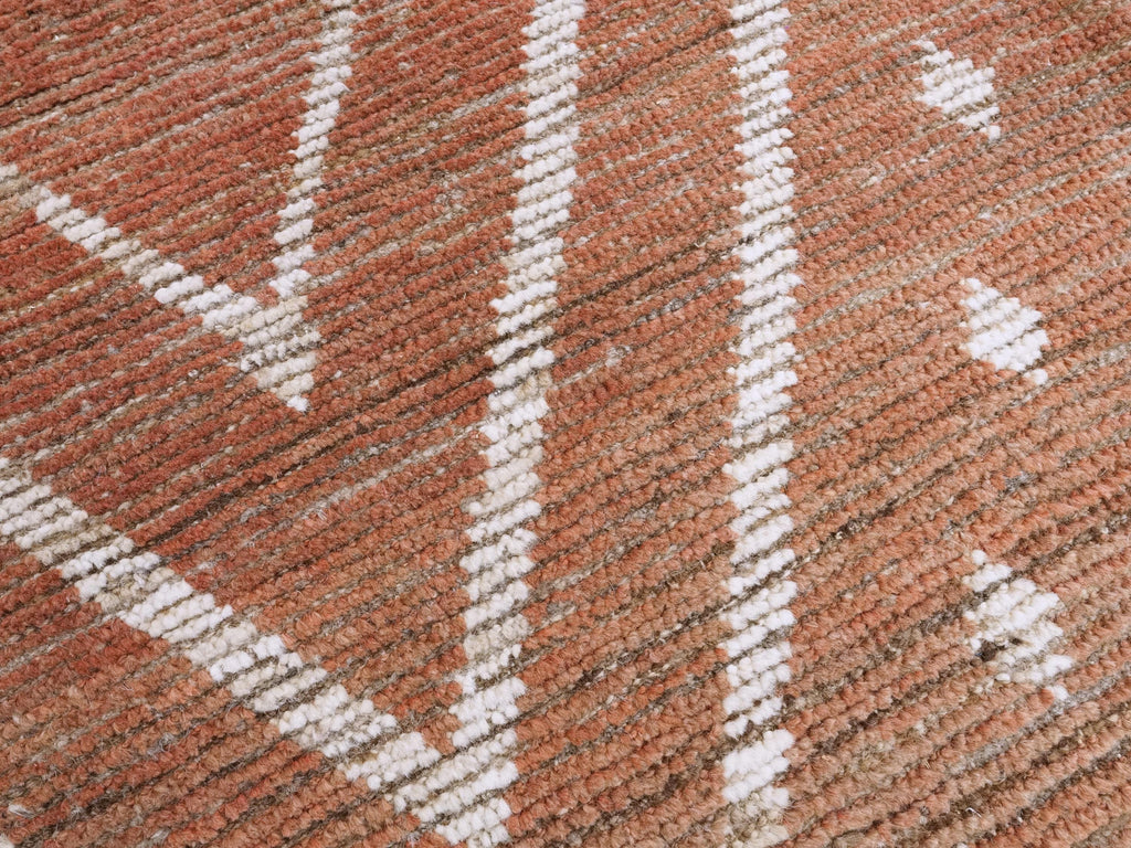 9x12 Ft Red Moroccan Rug - Hand Knotted Area Rug - Tribal Design