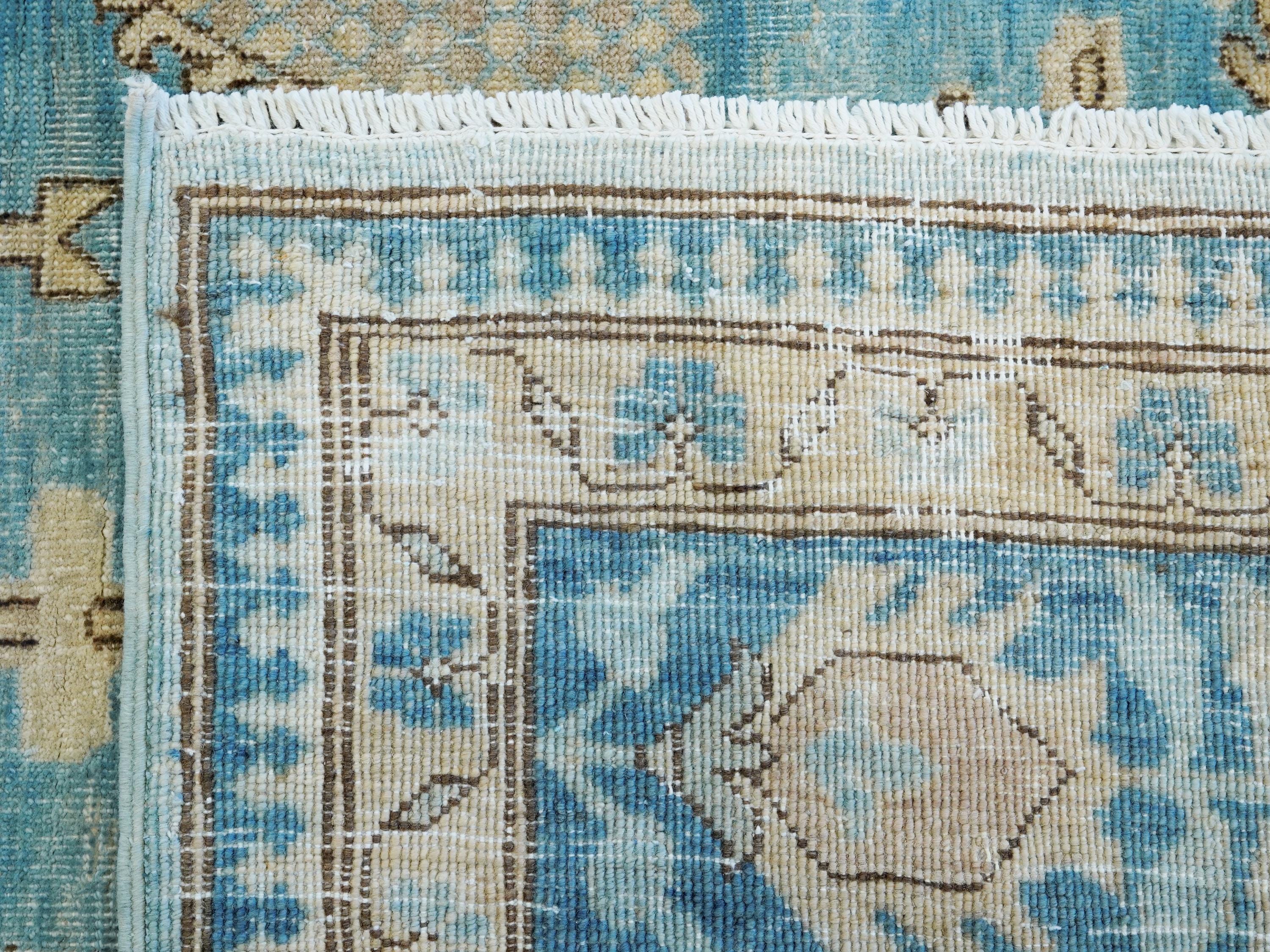 5x8 Ft Blue Heriz Rug - Afghan Wool Antique Rug