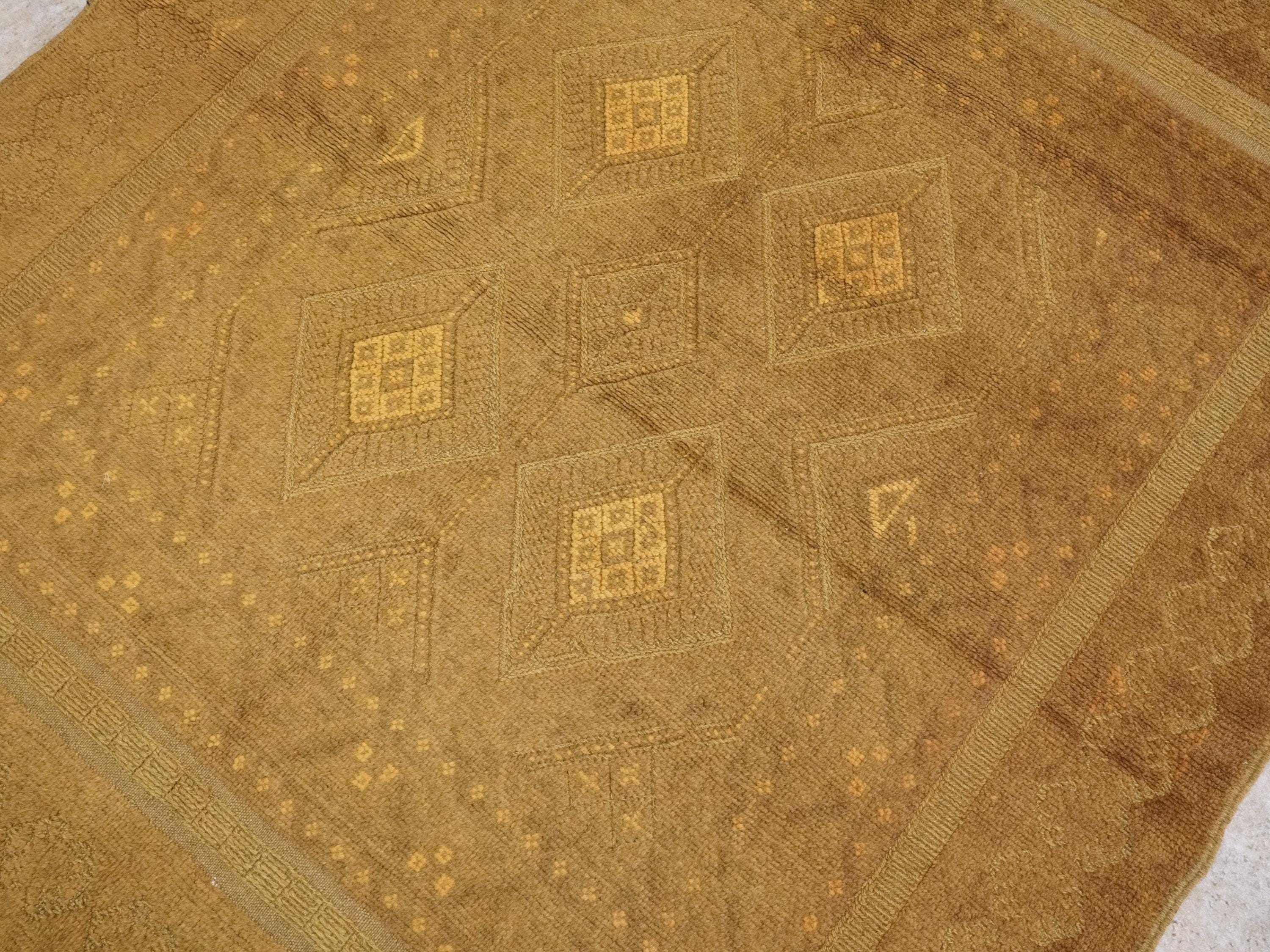 5x6 Ft Vintage Orange Tribal Kilim Rug - Hand-Knotted Afghan Wool