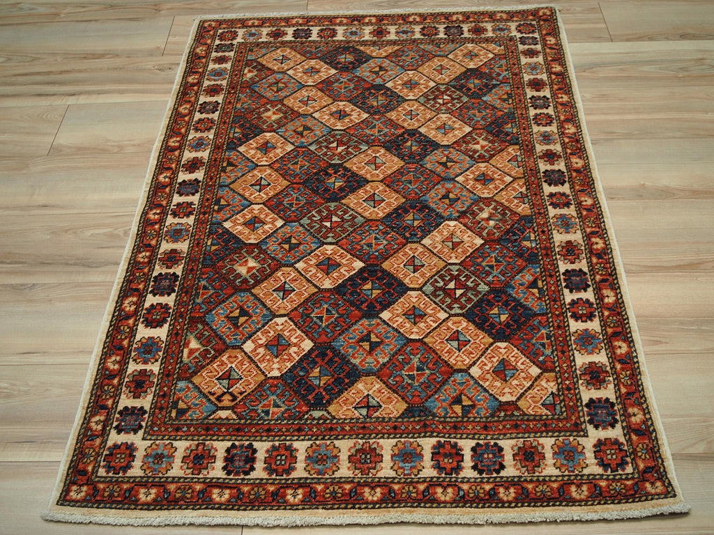 3x5 Ft Orange Heriz Rug - Oriental Accent Rug