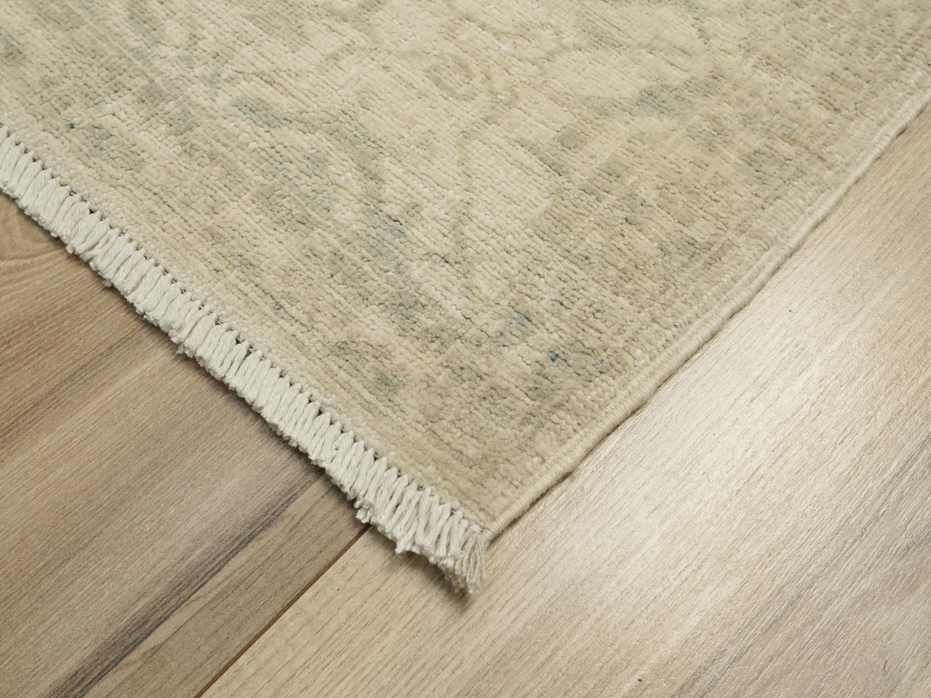 3x5 Ft White Heriz Rug - Ghazni Wool - Oriental Area Rug