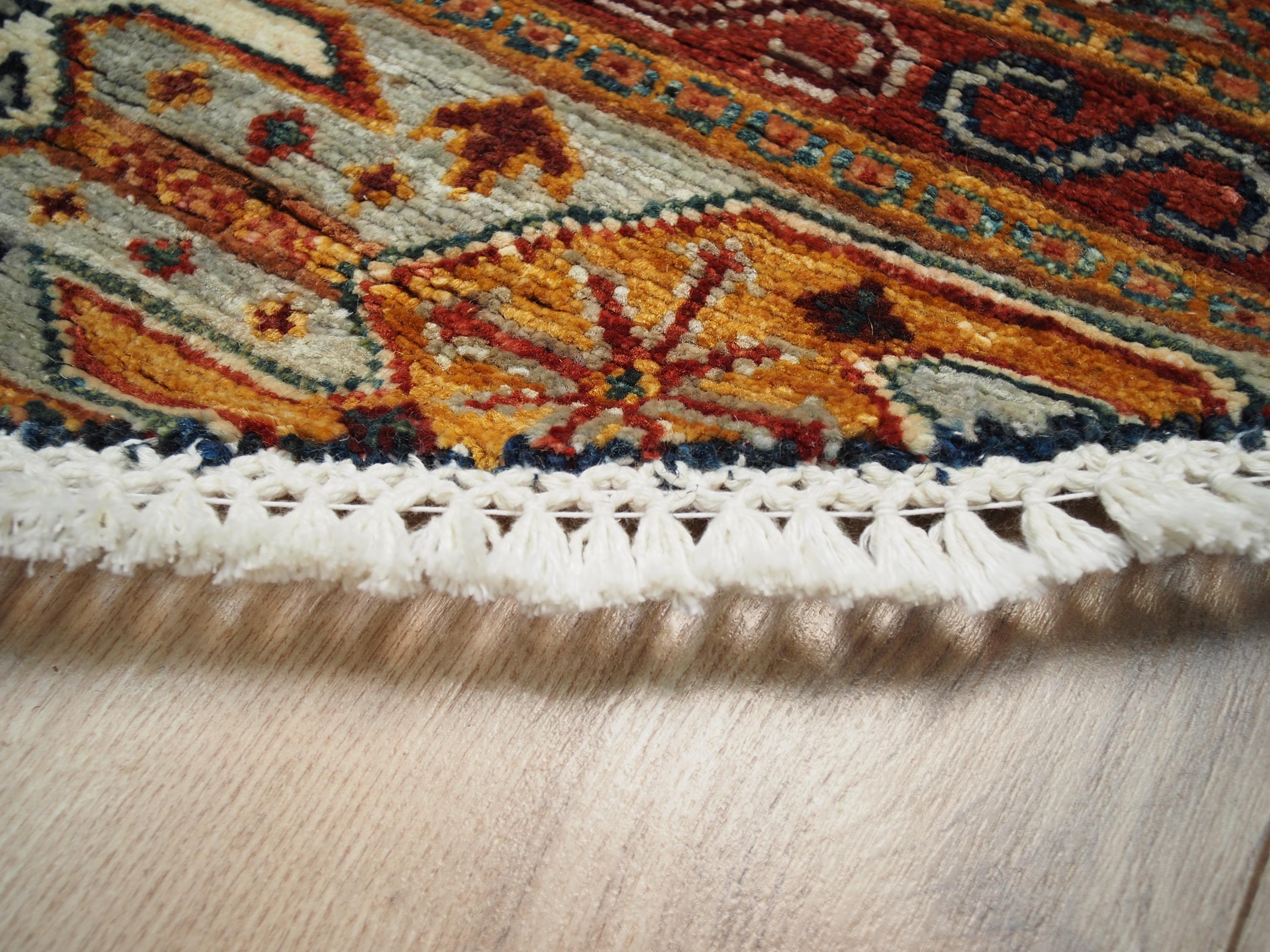 7x7 Ft Khorjin Rug - Handmade Oriental Wool Rug