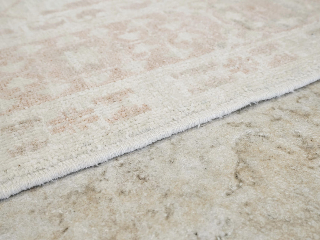 4x6 Ft Beige Heriz Rug - Handmade Vintage Oriental Rug