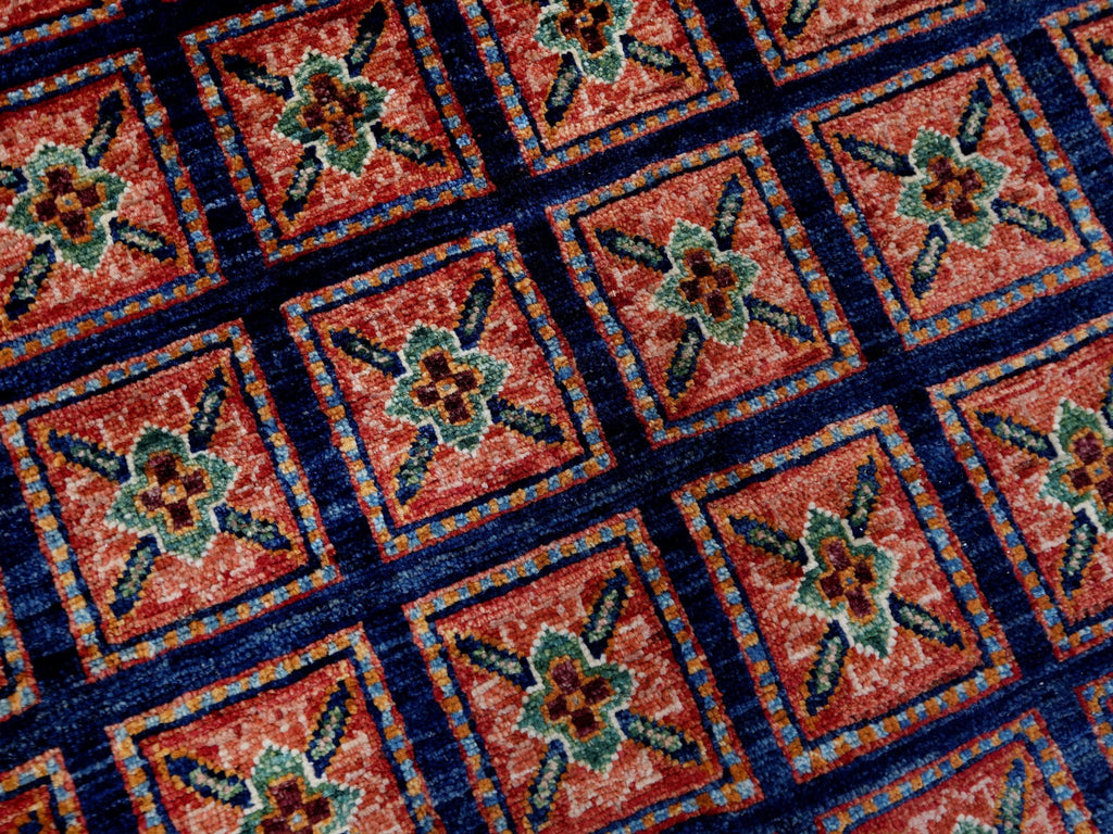 9x12 Ft Red & Blue Pazyryk Rug - Afghan Oriental Area Rug