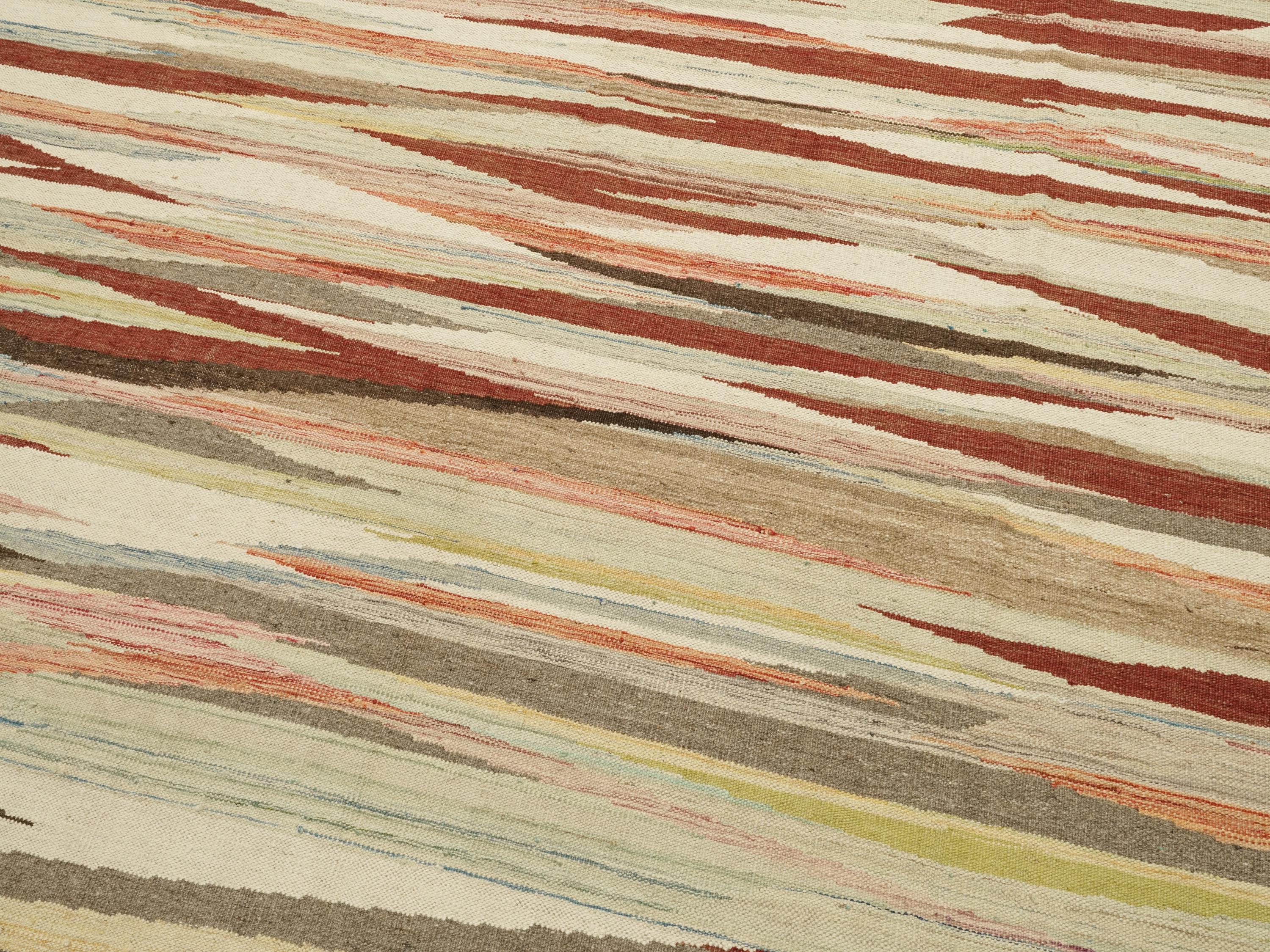 8x10 Ft Kilim Rug - Flat Weave Afghan Rug