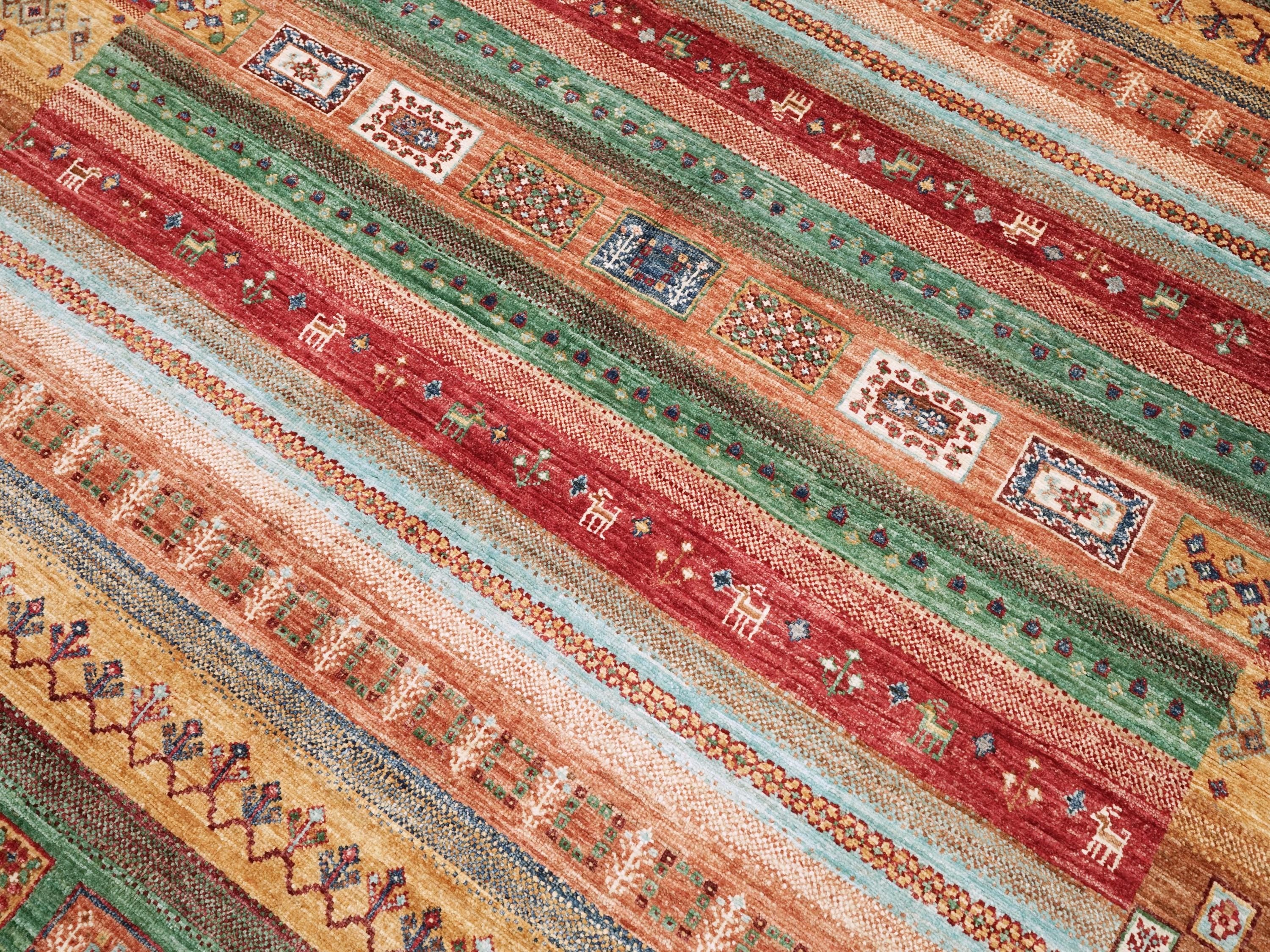 6 x 8 Ft Red Loribaft Rug - Hand Knotted Wool Tribal Area Rug