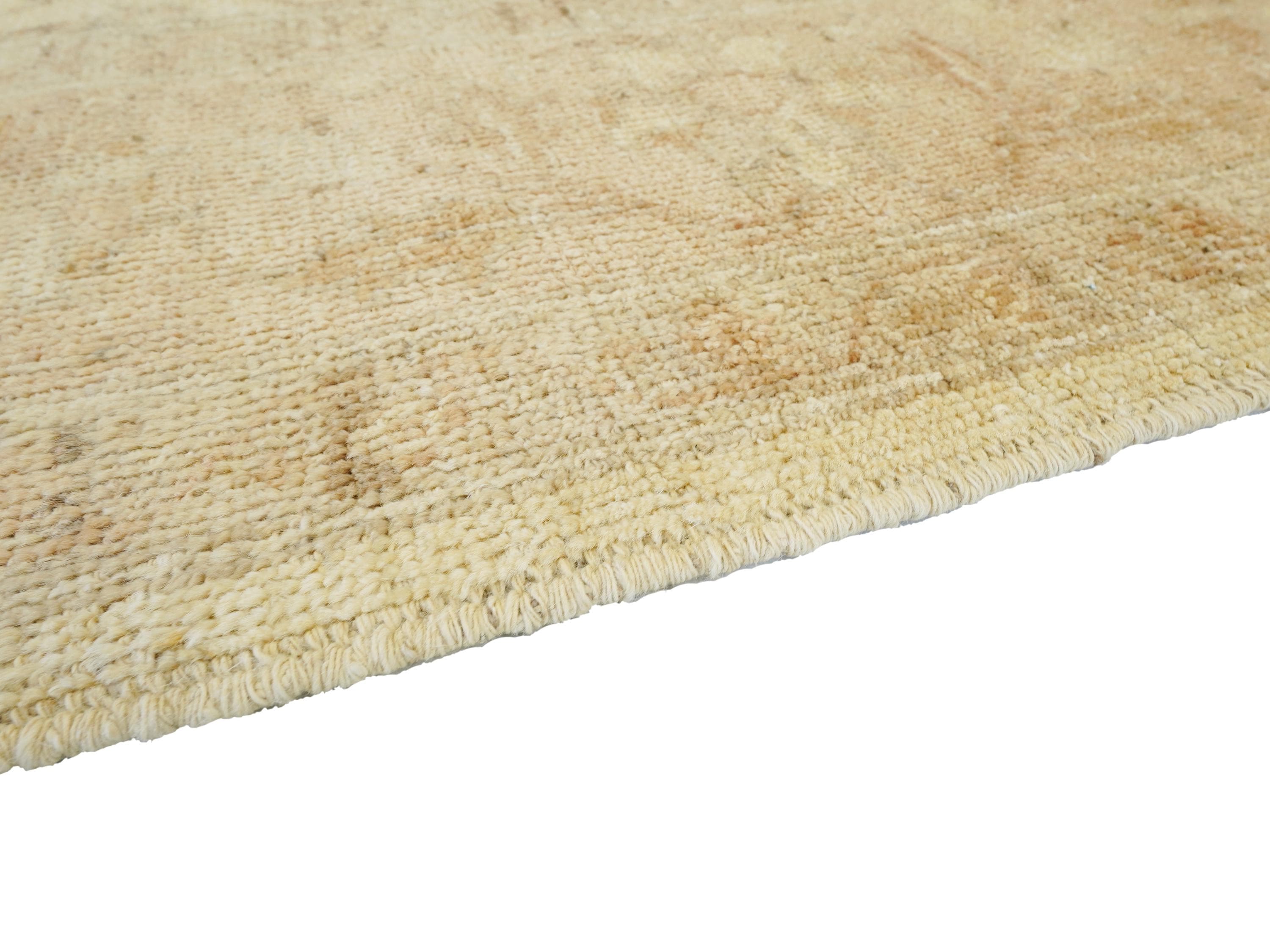 9x12 Ft Beige Ushak Rug - Hand Knotted Afghan Oriental Rug