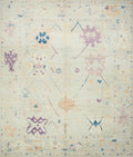 8x10 Ft Light Green Oushak Wool Rug - Hand Knotted Area Rug