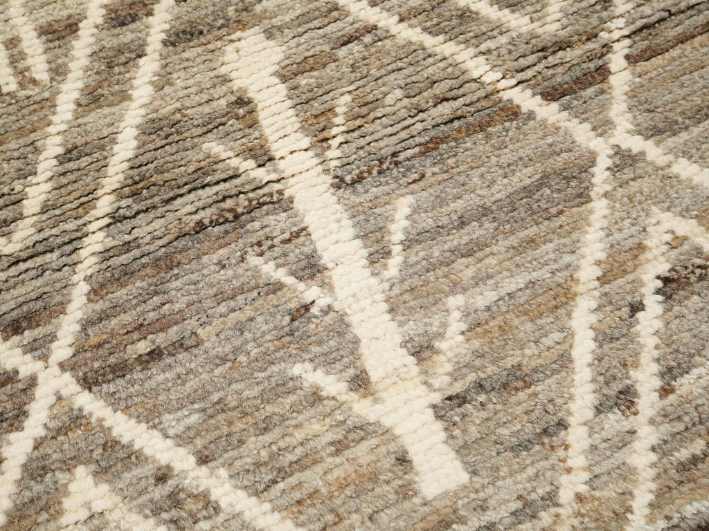 16 Ft Hand Knotted Moroccan Runner Rug - Afghan Wool Rug