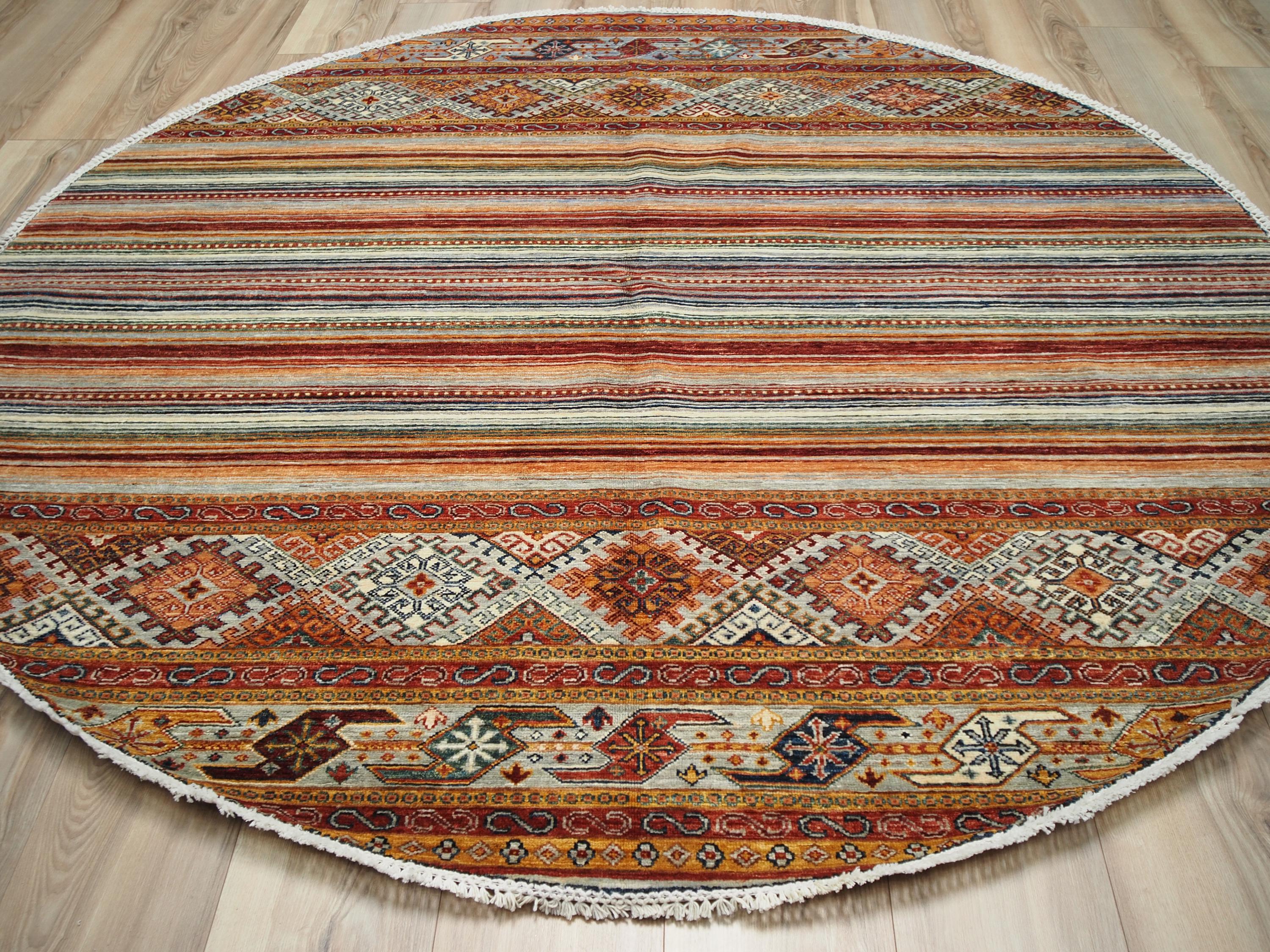 7x7 Ft Khorjin Rug - Handmade Oriental Wool Rug