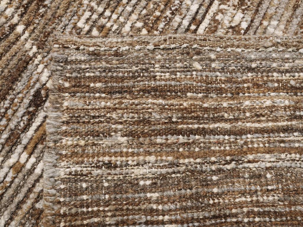 7x10 Ft Brown Moroccan Rug - Hand Knotted Area Rug