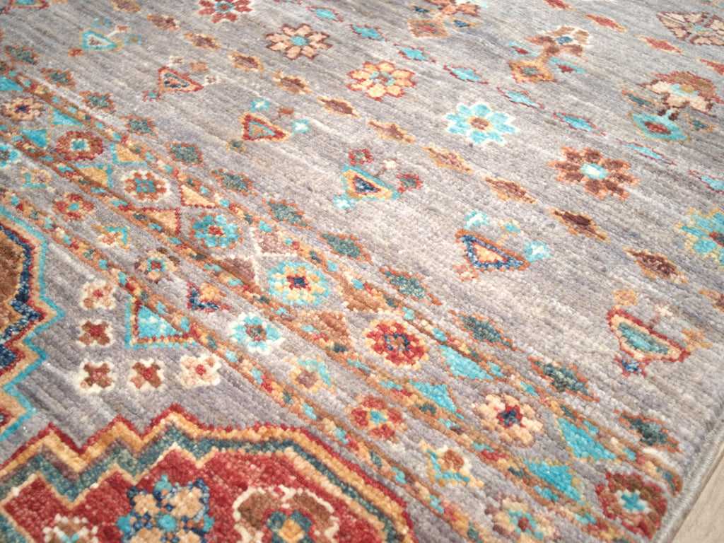 3x5 Ft Gray Khorjan Rug - Oriental Wool Area Rug