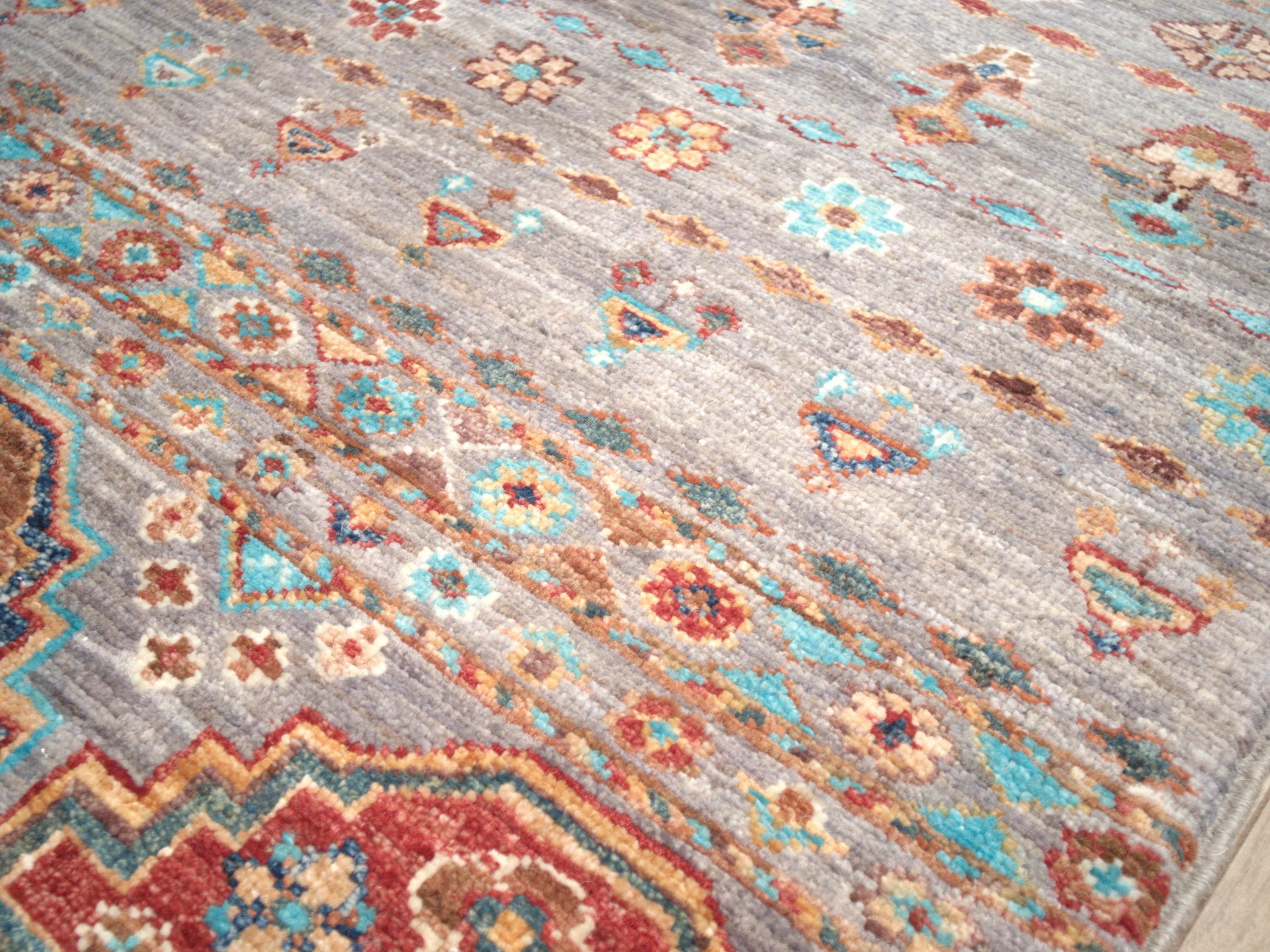 3x5 Ft Gray Khorjan Rug - Oriental Wool Area Rug
