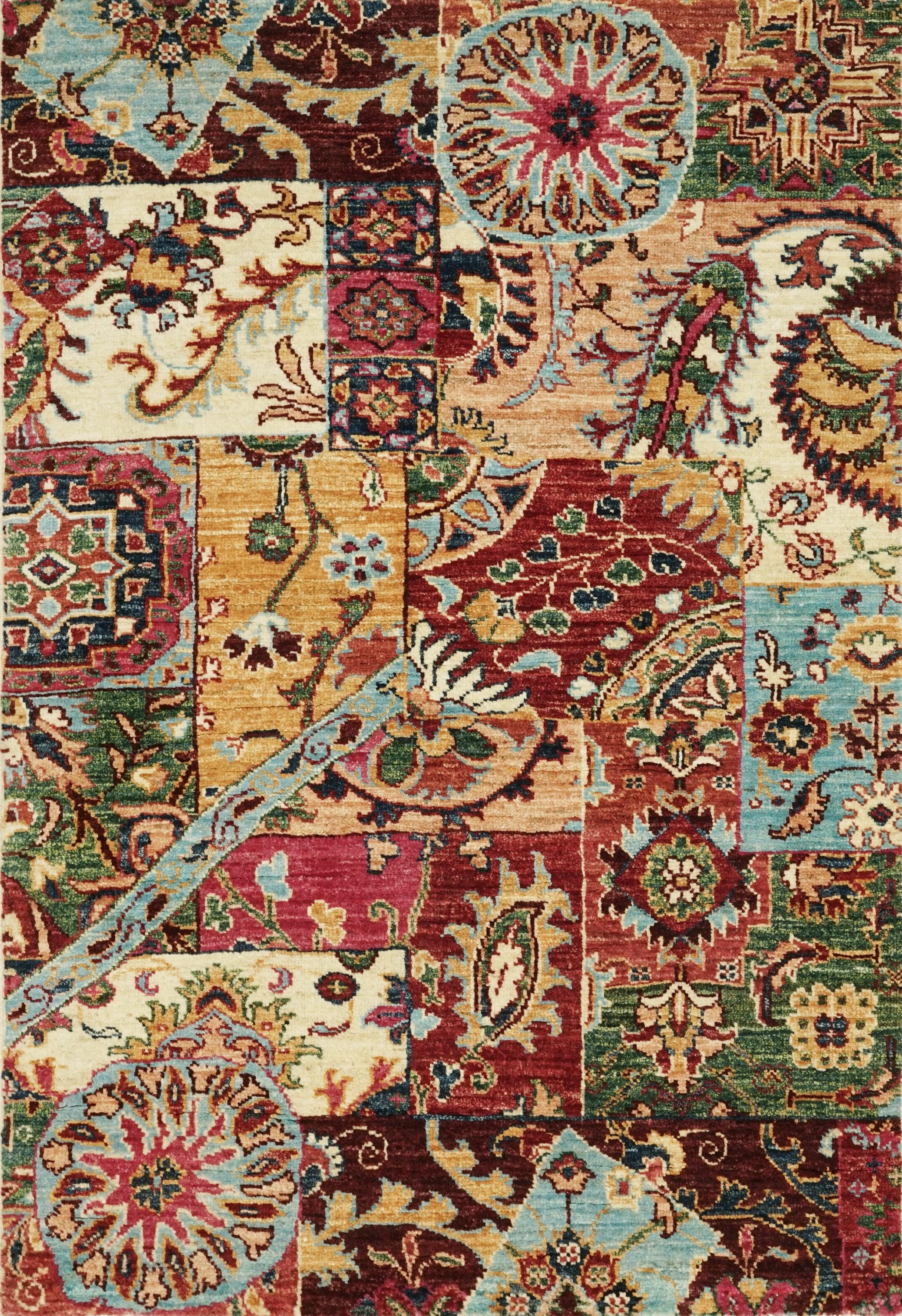 3x4 Ft Gabbeh Rug - Handmade Afghan Wool Rug - Transitional Design