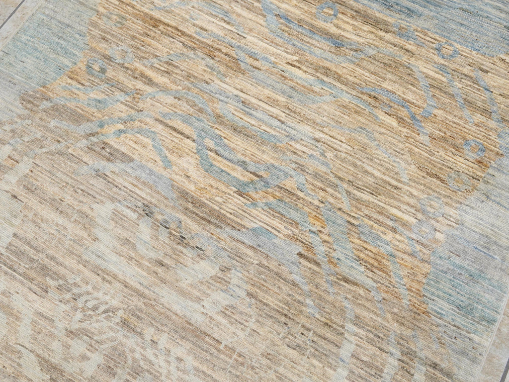 4x6 Ft Tiger Rug - Hand Knotted Oriental Rug