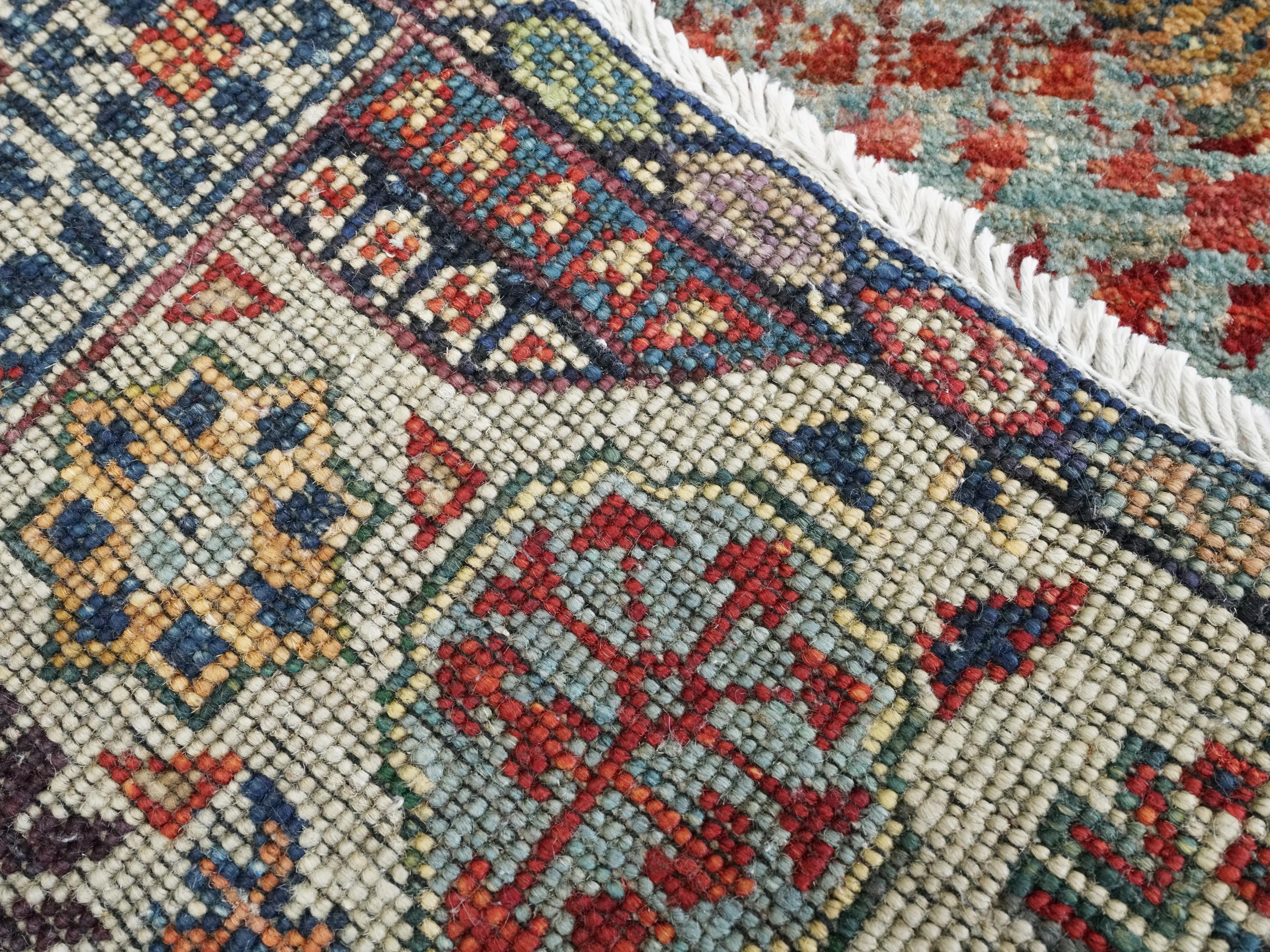 2x3 Ft Hand Knotted Wool Mamluk Rug - Beige Oriental Accent Rug