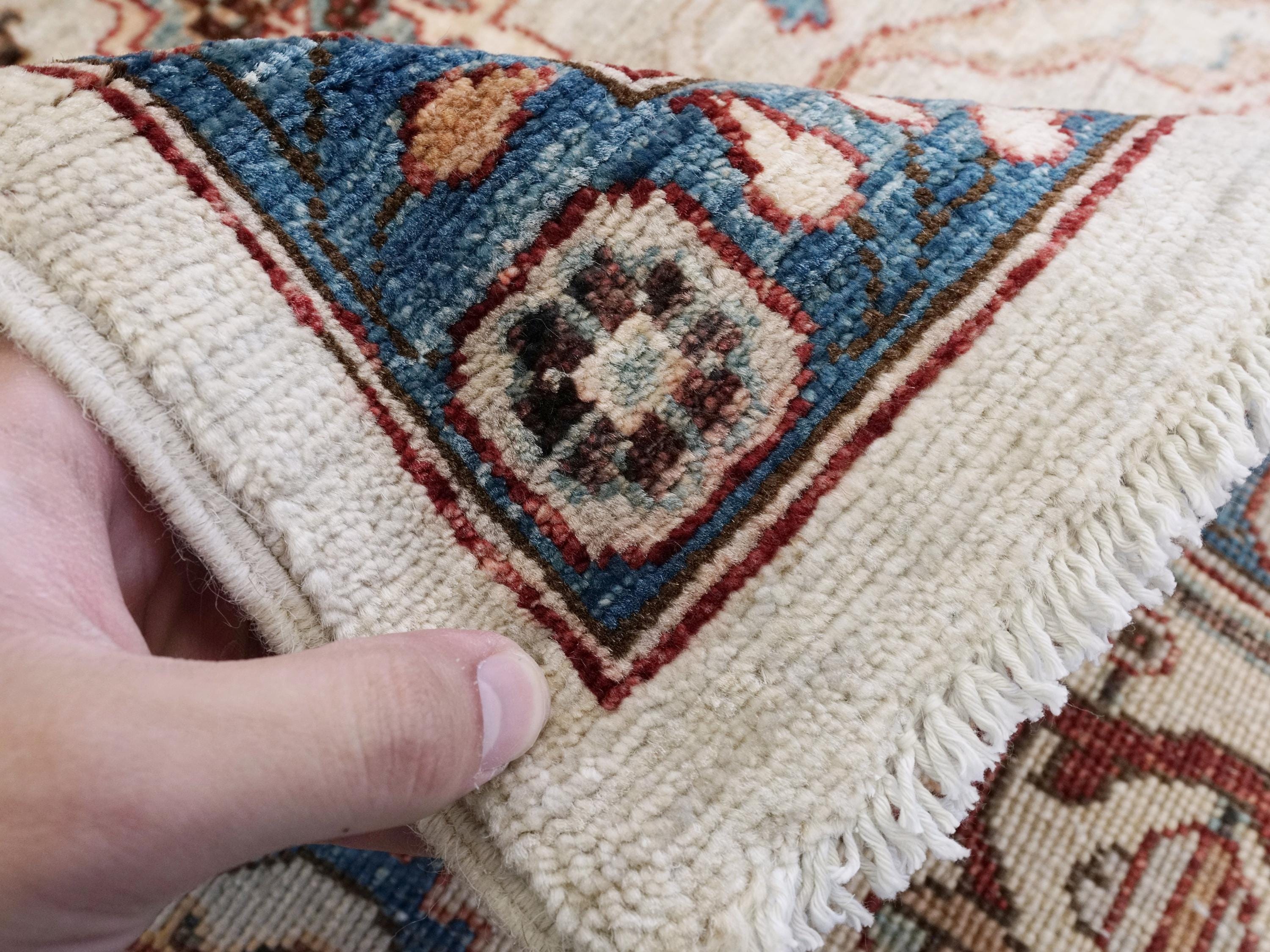 6x9 Ft Beige Bidjar Rug - Hand Knotted Wool Area Rug