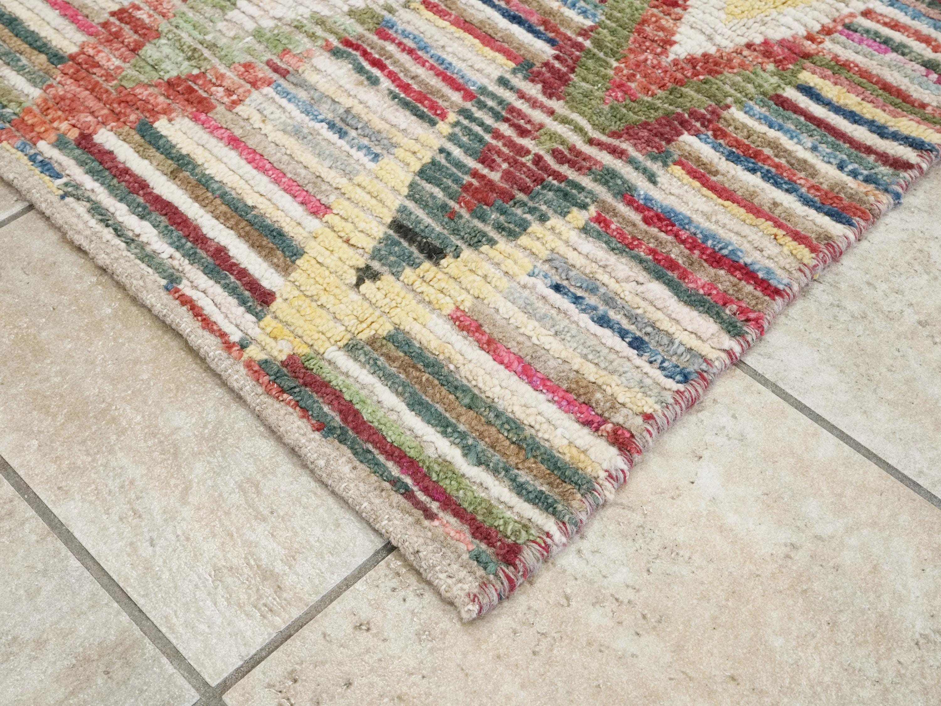 10x13 Ft Large Colorful Moroccan Rug - Afghan Wool Rug