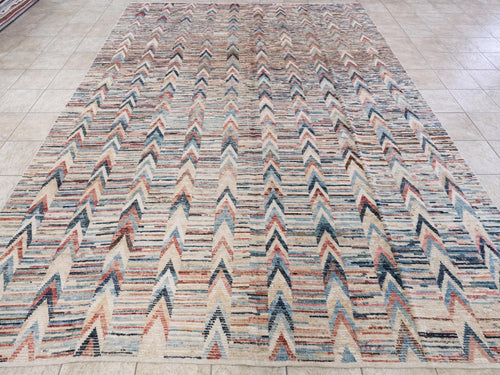 10x14 Ft Colorful Moroccan Rug - Afghan Handmade Wool Rug