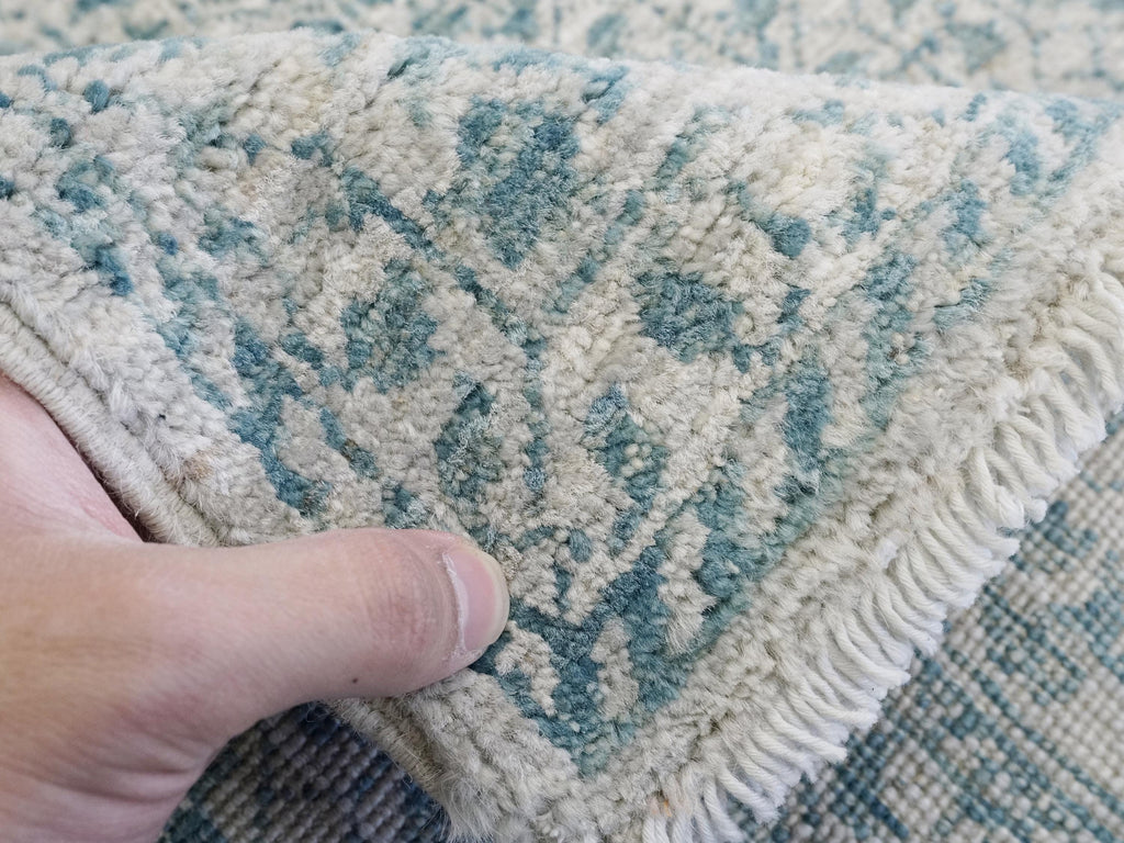 4x6 Ft Blue Heriz Rug - Afghan Handmade Oriental Rug