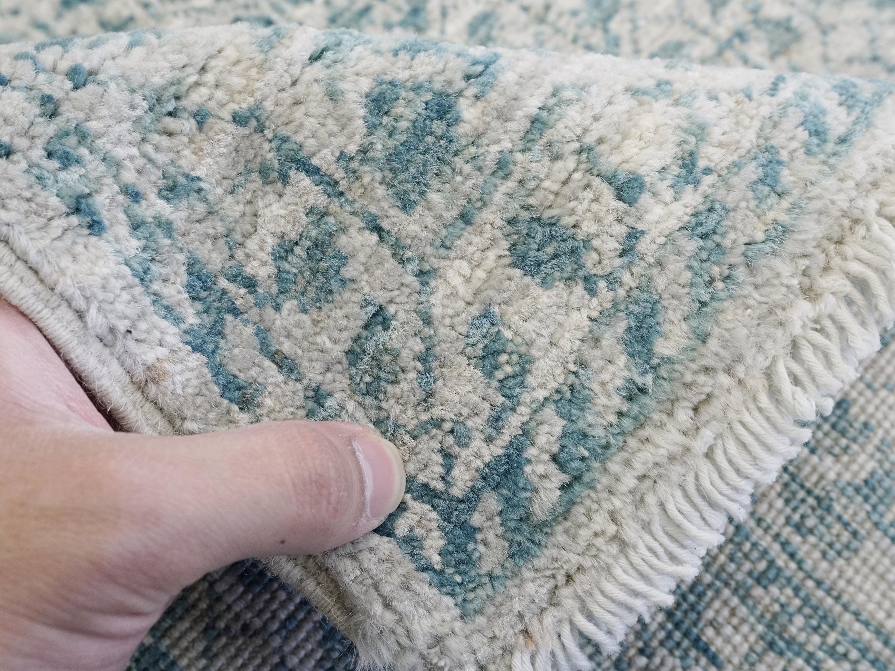 4x6 Ft Blue Heriz Rug - Afghan Handmade Oriental Rug