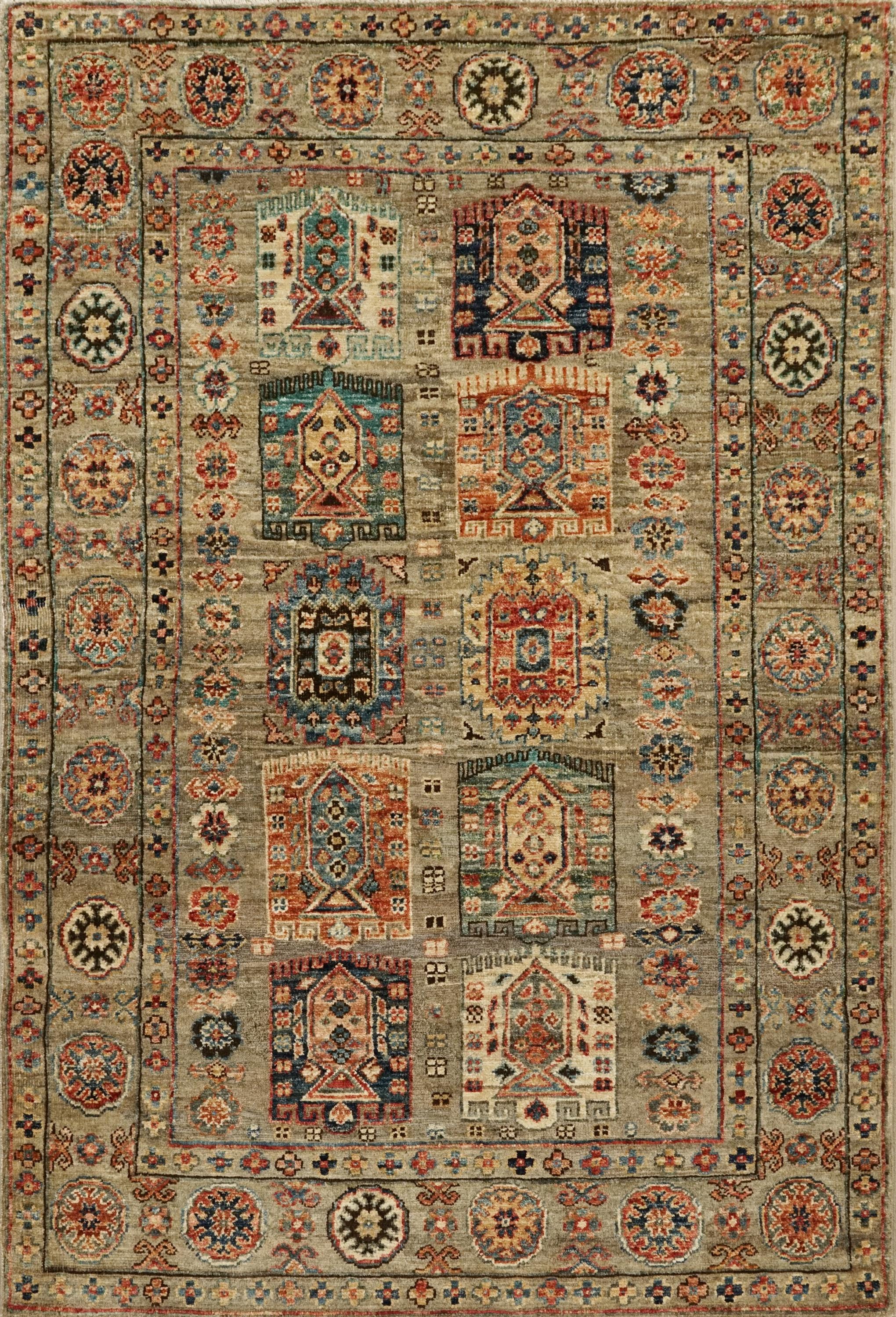 3x5 Brown Heriz Rug - Handmade Wool Area Rug