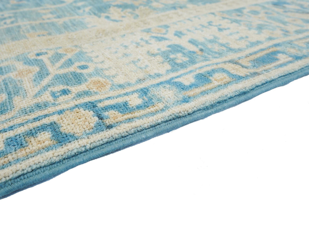 5x6 Ft Blue Serapi Rug - Hand Knotted Oriental Antique Rug - Persian Style