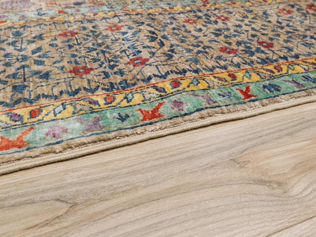 6x9 Ft Orange Mamluk Rug - Afghan Oriental Rug