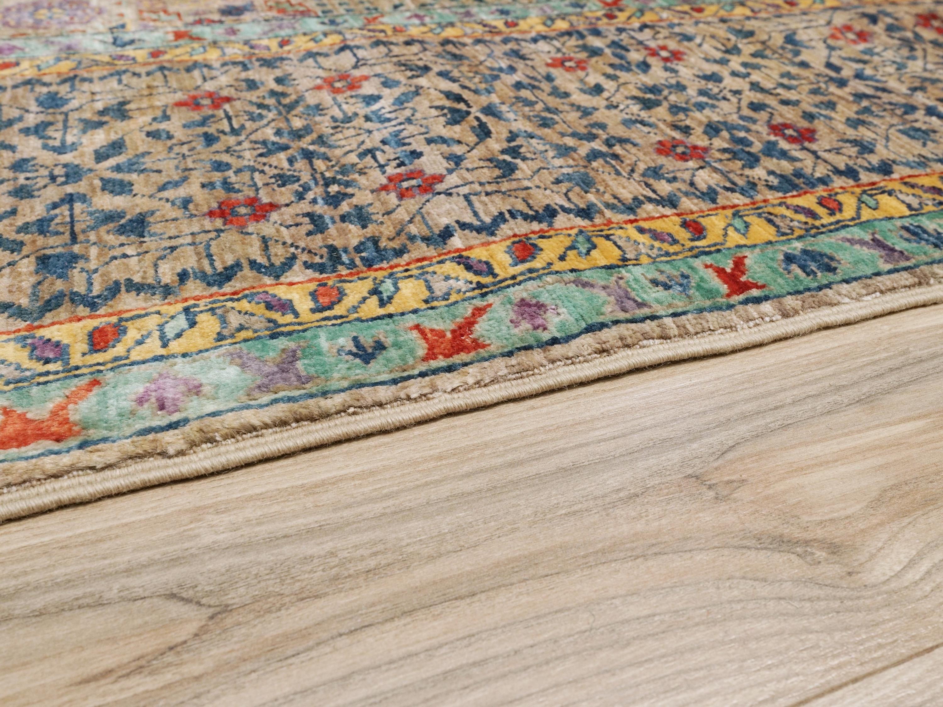 6x9 Ft Orange Mamluk Rug - Afghan Oriental Rug