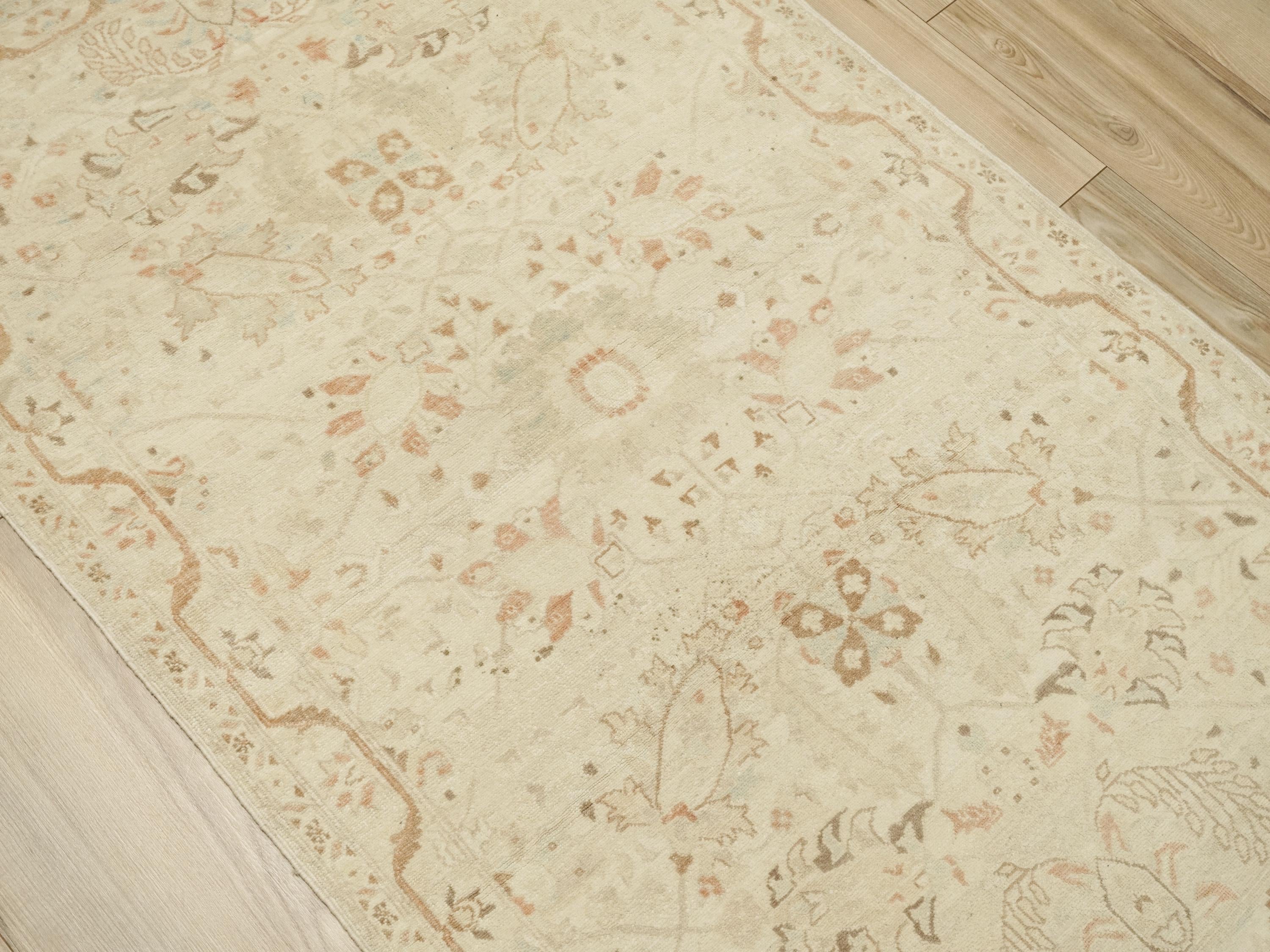 3x5 Ft Beige Bidjar Rug - Handmade Afghan Oriental Rug