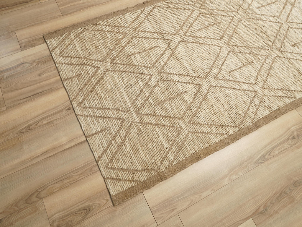 10 Ft Beige Moroccan Runner Rug - Afghan Handmade Hallway Rug