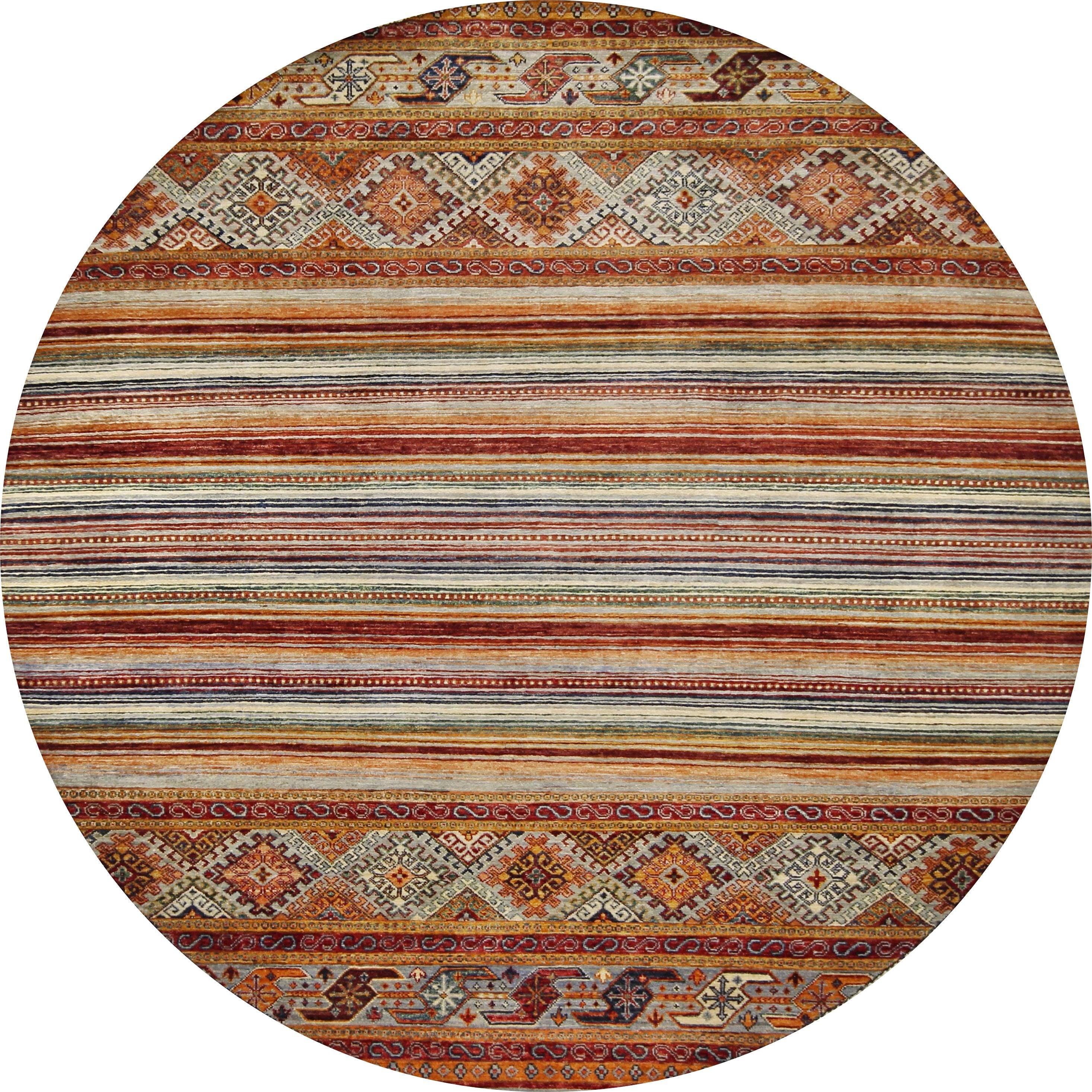 7x7 Ft Khorjin Rug - Handmade Oriental Wool Rug