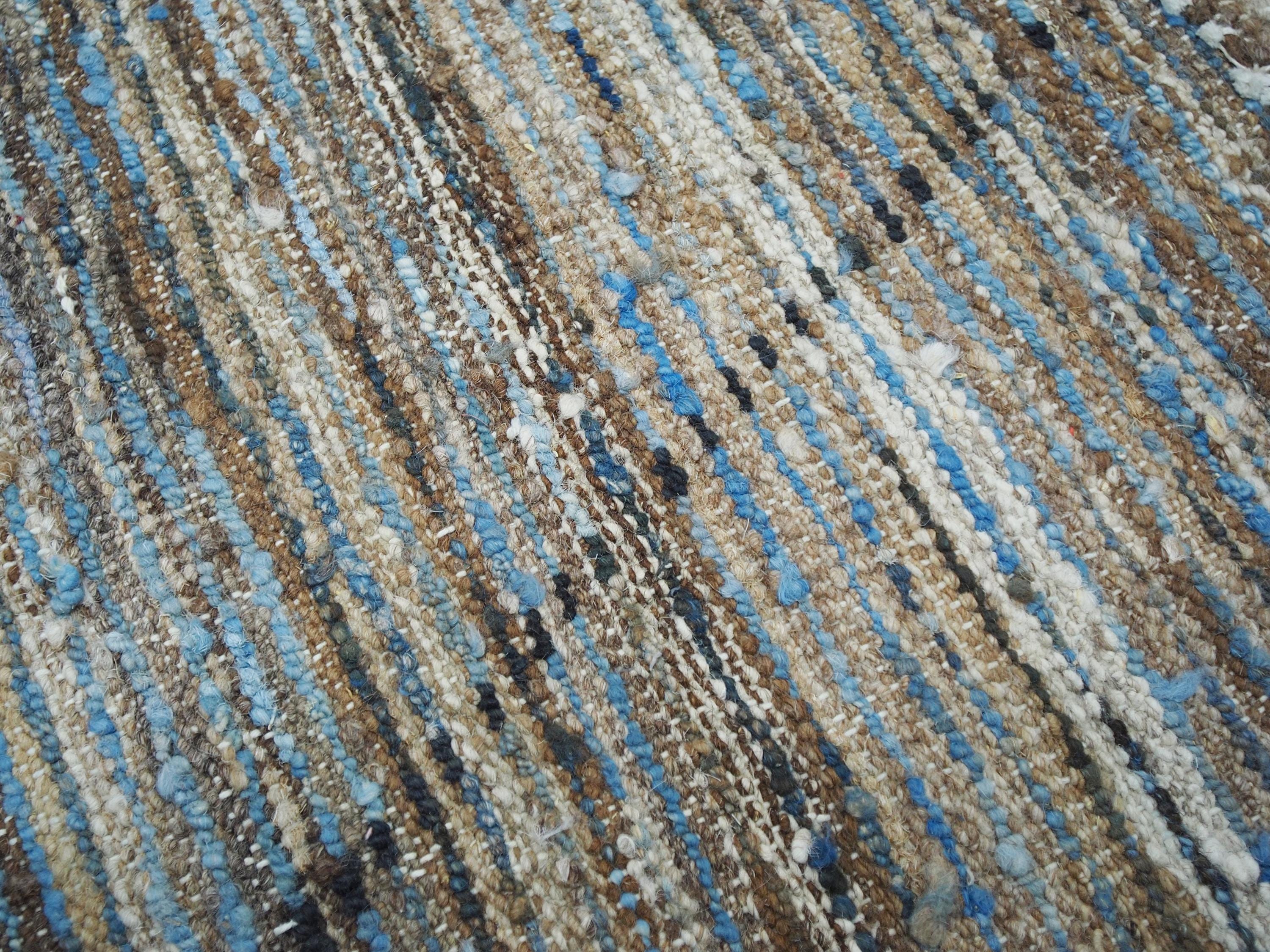 8x10 Ft Blue Moroccan Rug - Hand Knotted Area Rug