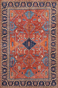 8x12 Ft Red Heriz Rug - Afghan Wool Oriental Rug