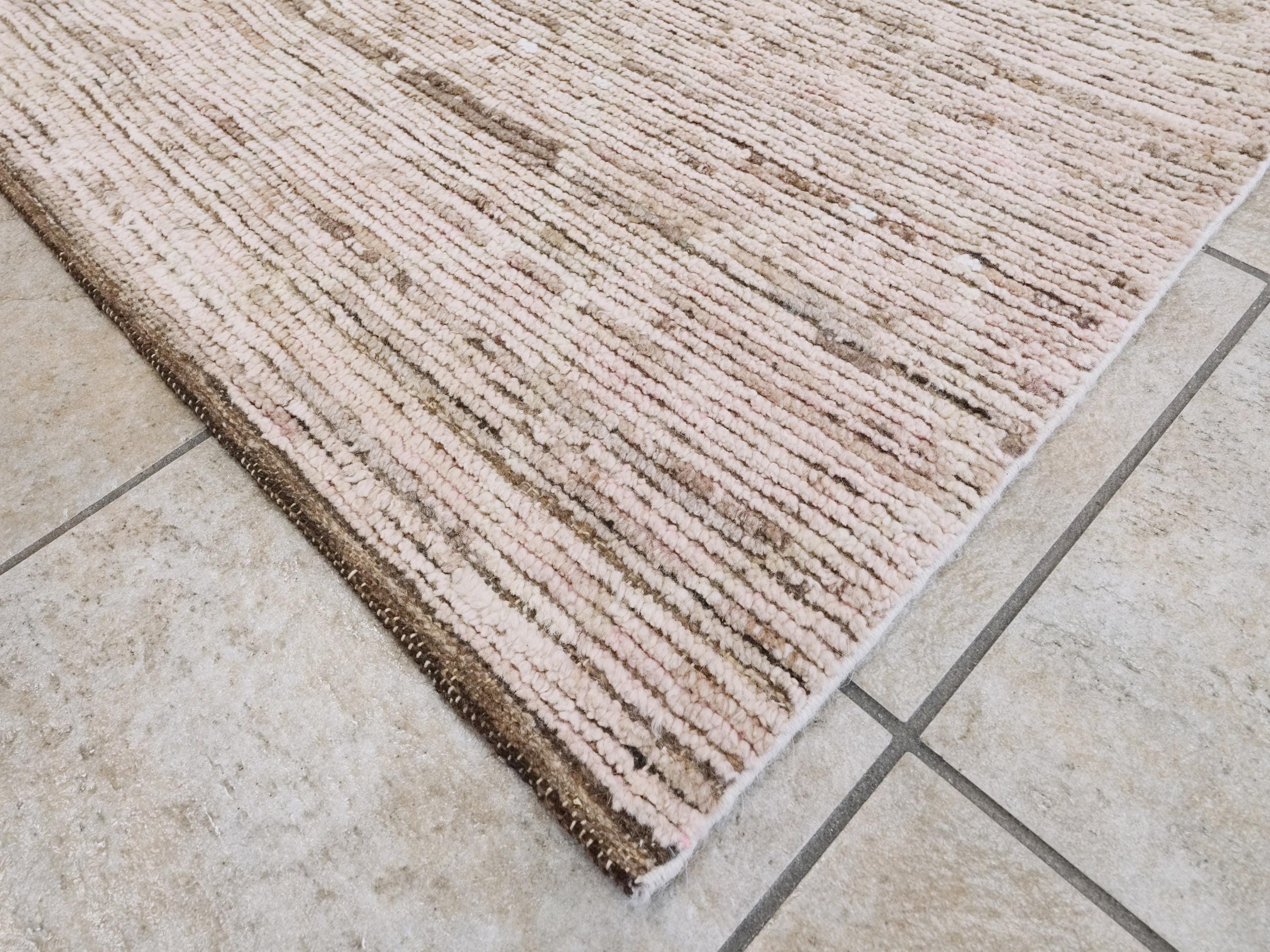 8x10 Ft Pink Moroccan Rug - Hand Knotted Wool Area Rug