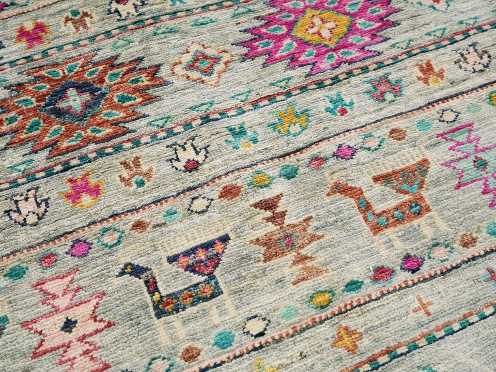 3x5 Ft Hand Knotted Khorjin Rug - Traditional Afghan Rug