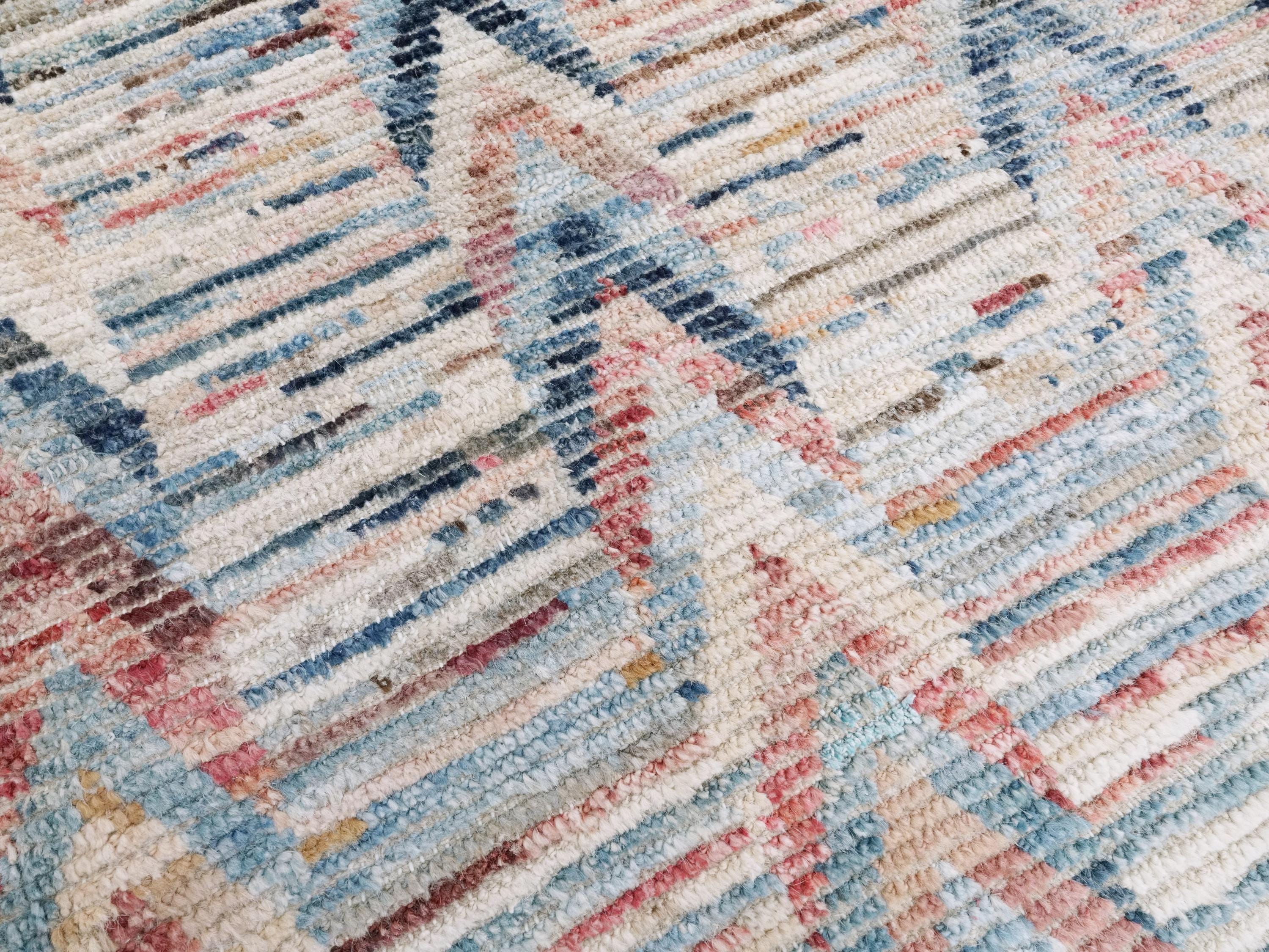 10x14 Ft Colorful Moroccan Rug - Afghan Handmade Wool Rug