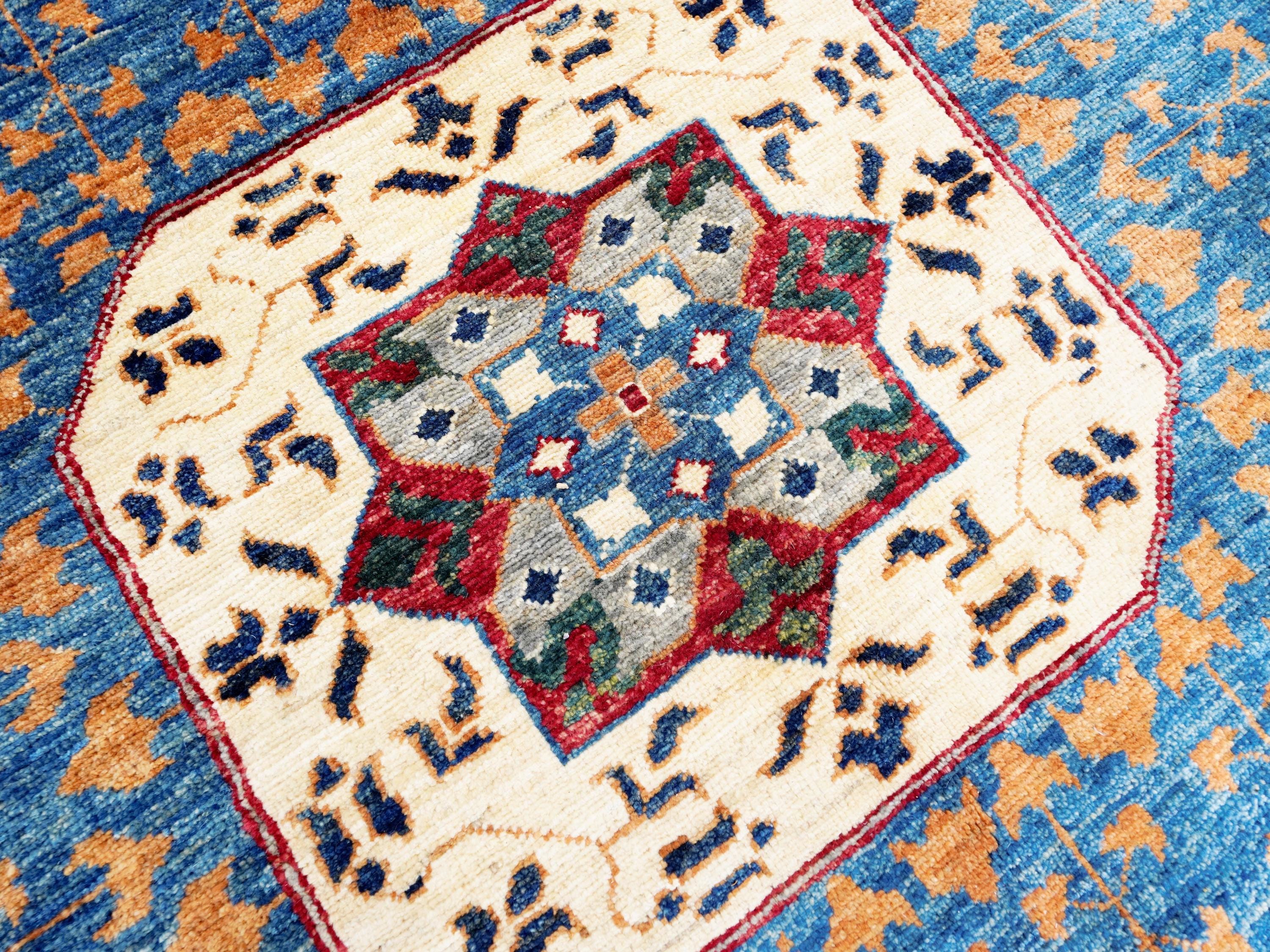 12x15 Ft Red & Blue Mamluk Rug - Handmade Afghan Oriental Rug - Oversize
