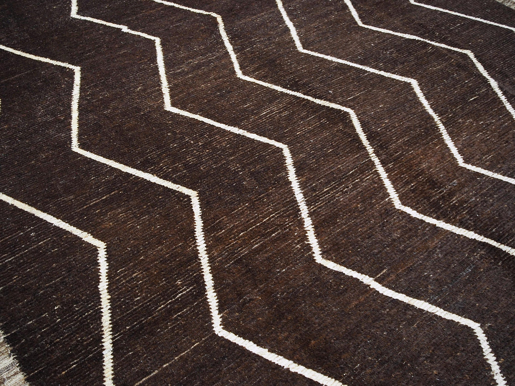 10x12 Ft Dark Brown Moroccan - Goat Hair Area Rug