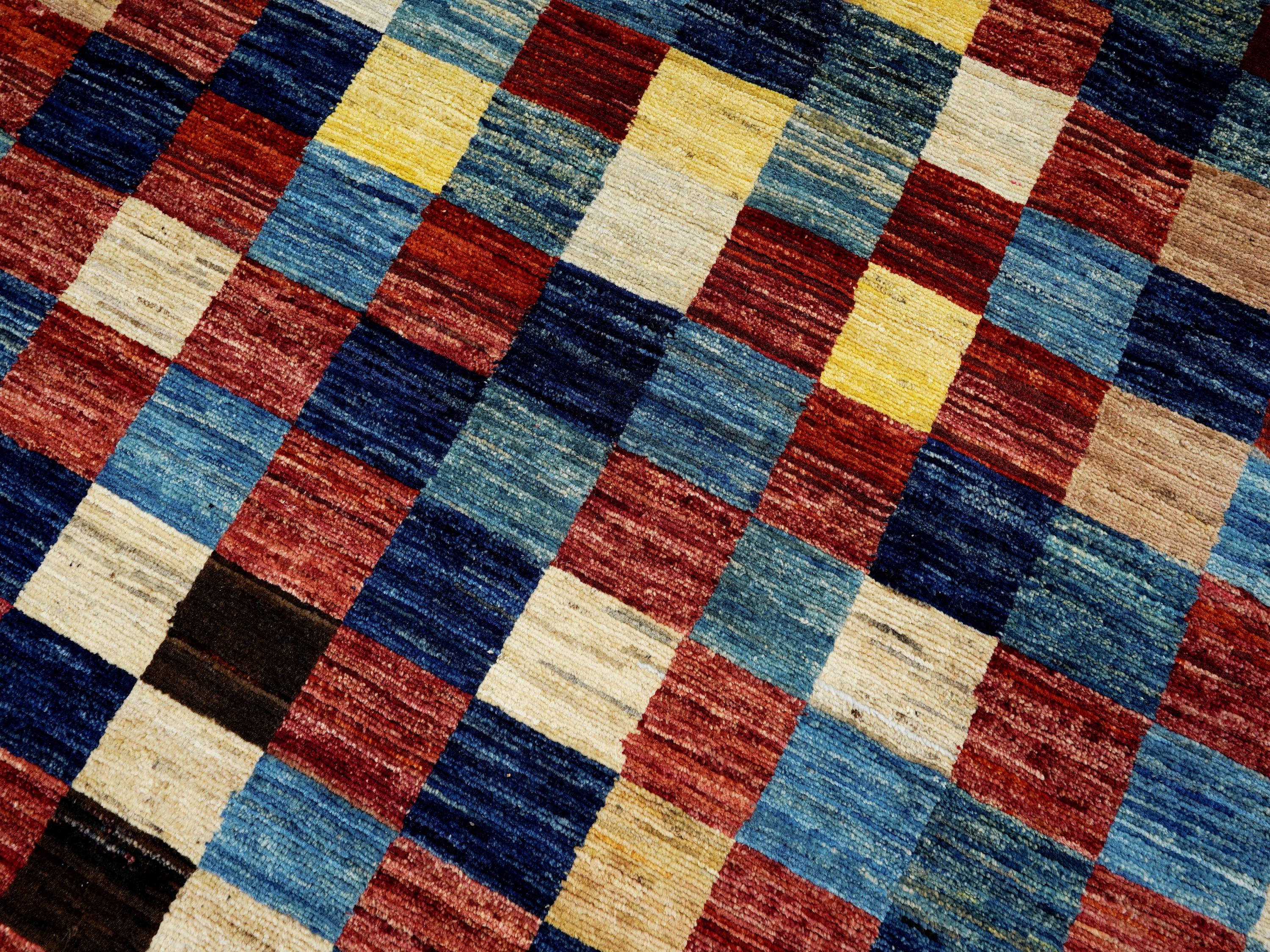 8x10 Ft Colorful Handmade Gabbeh Rug - Afghan Wool Area Rug
