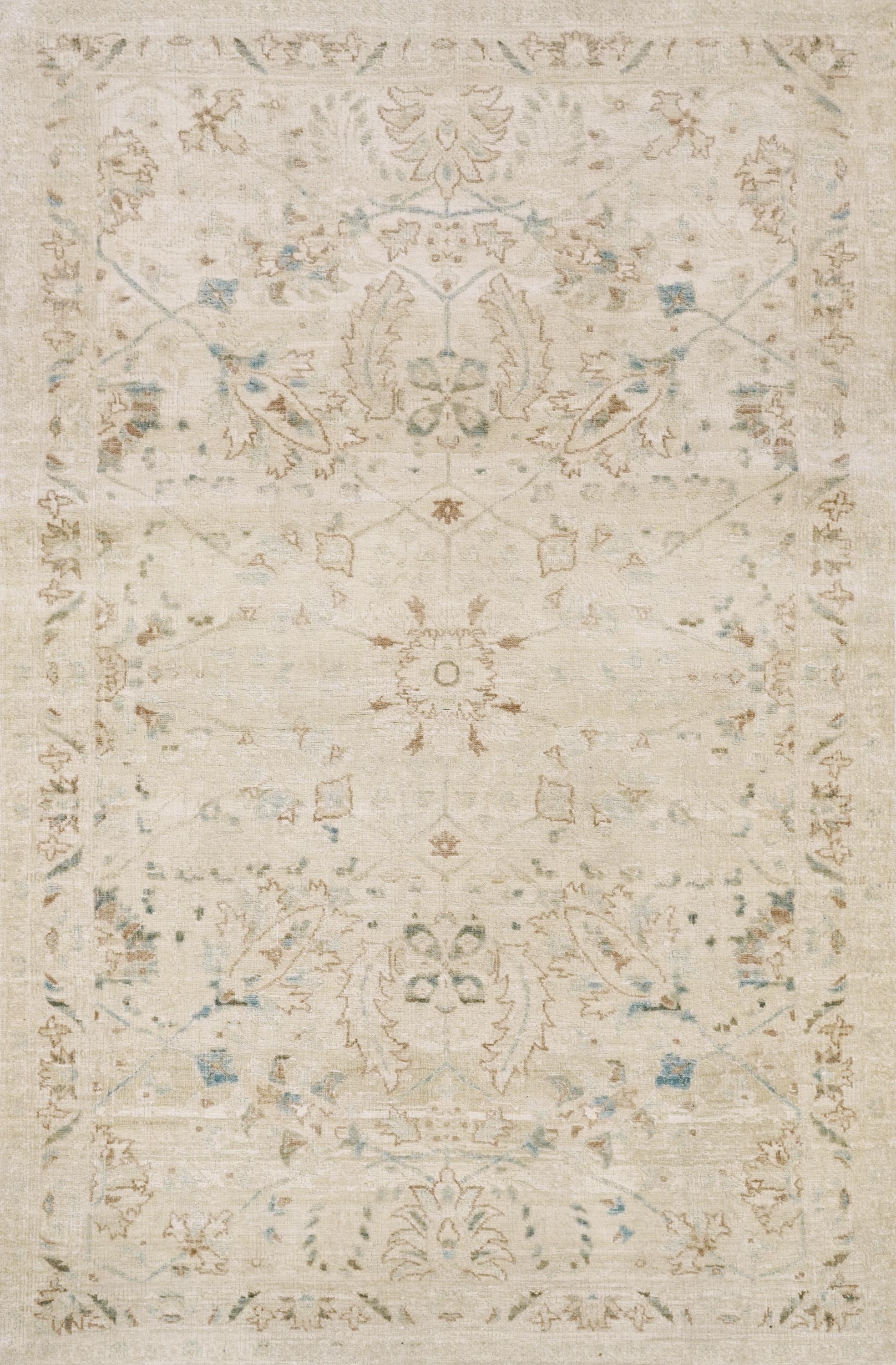 3x5 Ft Vintage White Serapi Rug - Afghan Handmade Area Rug